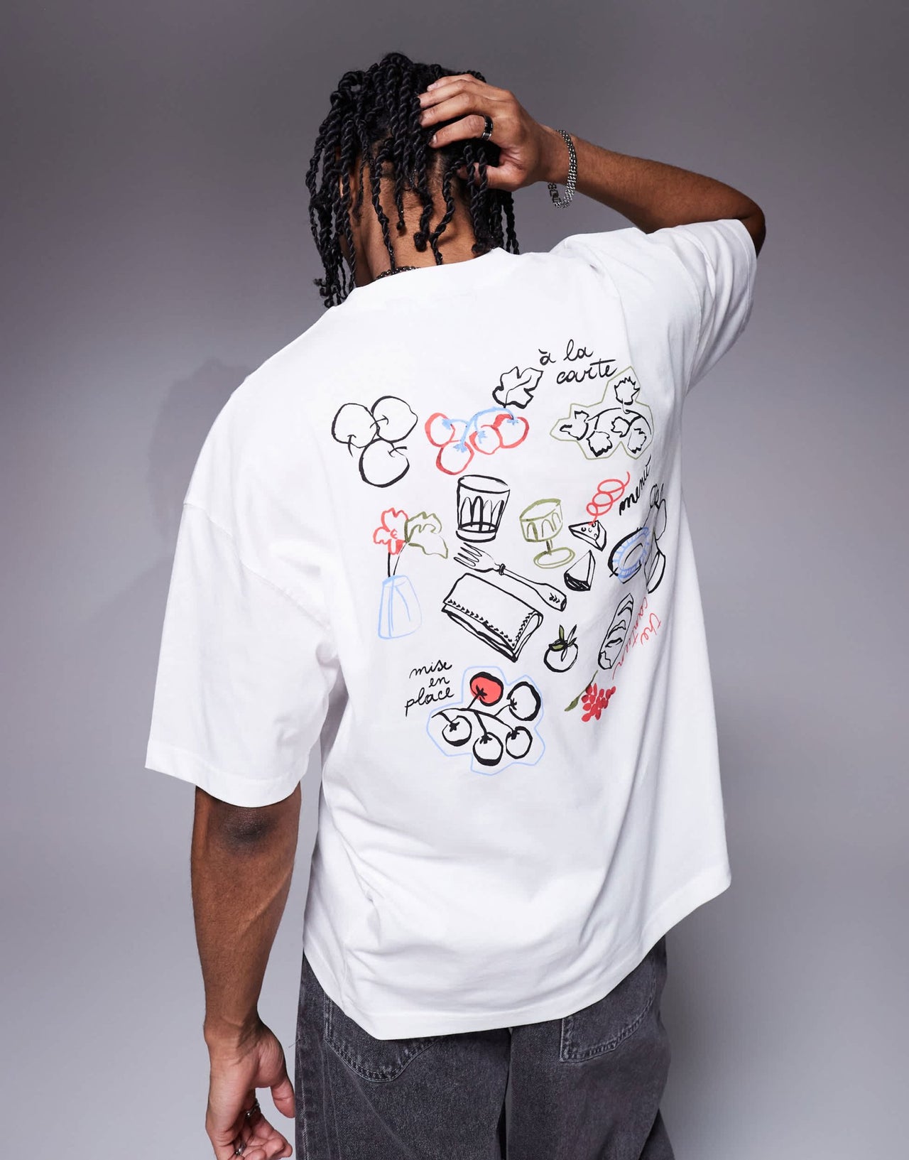 ASOS DESIGN oversized t-shirt with summer graphic in white - ASOS Sample Sale