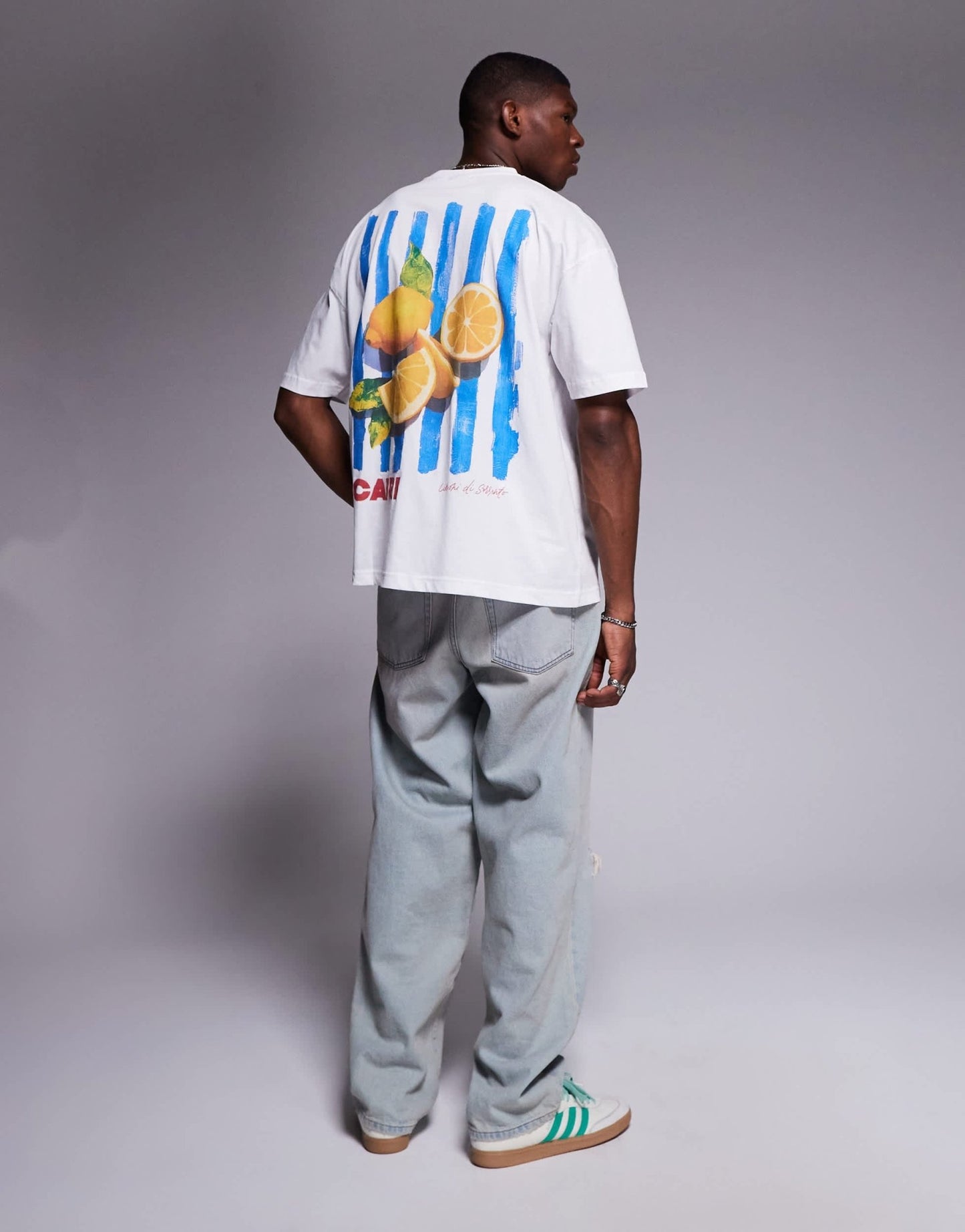 ASOS DESIGN oversized t-shirt with summer graphic in white - ASOS Sample Sale
