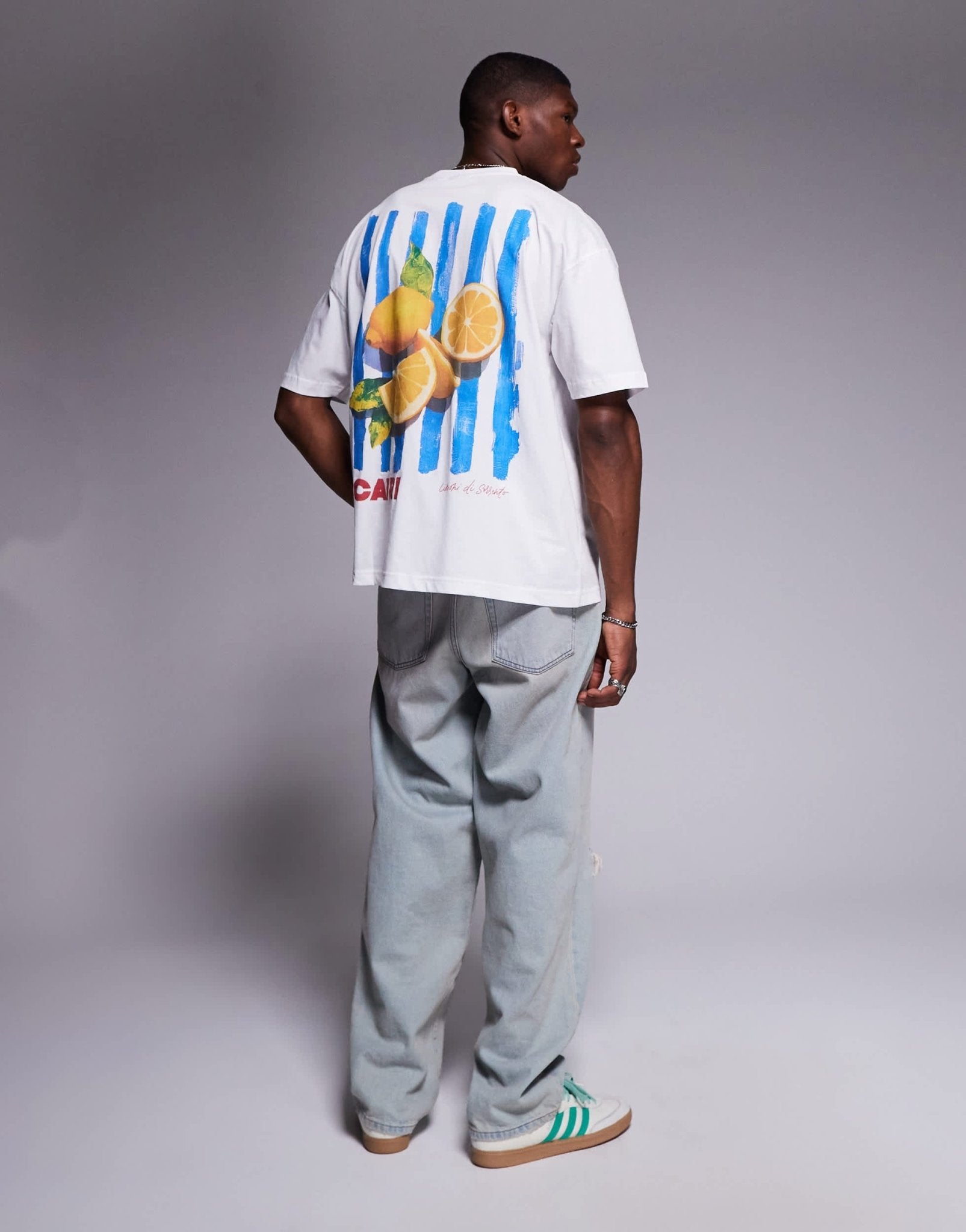 ASOS DESIGN oversized t-shirt with summer graphic in white - ASOS Sample Sale