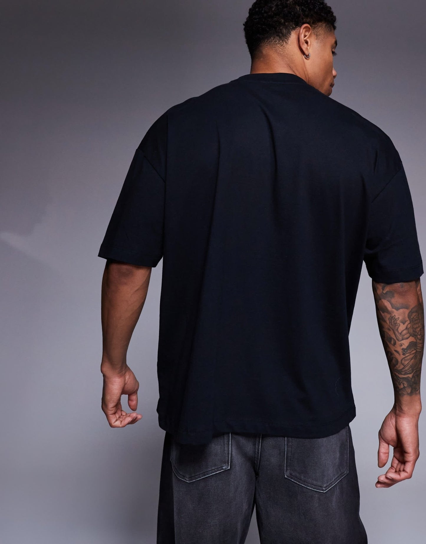 ASOS DESIGN oversized t-shirt with text graphic in black - ASOS Sample Sale