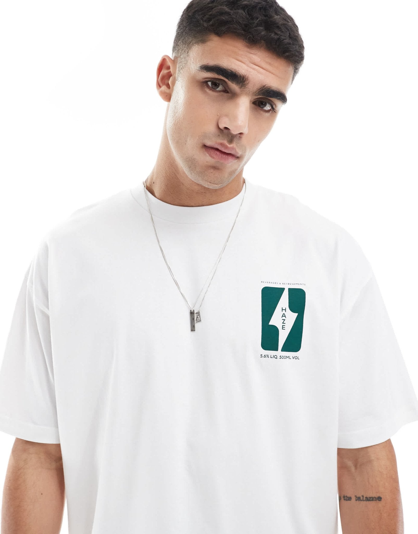 ASOS DESIGN oversized t-shirt with text graphics in white - ASOS Sample Sale