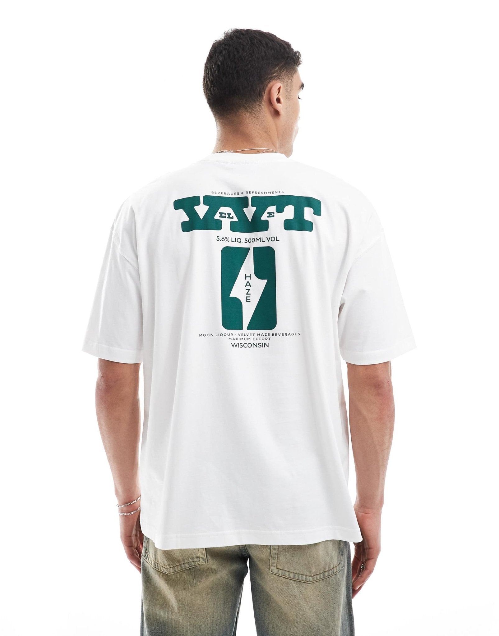 ASOS DESIGN oversized t-shirt with text graphics in white - ASOS Sample Sale