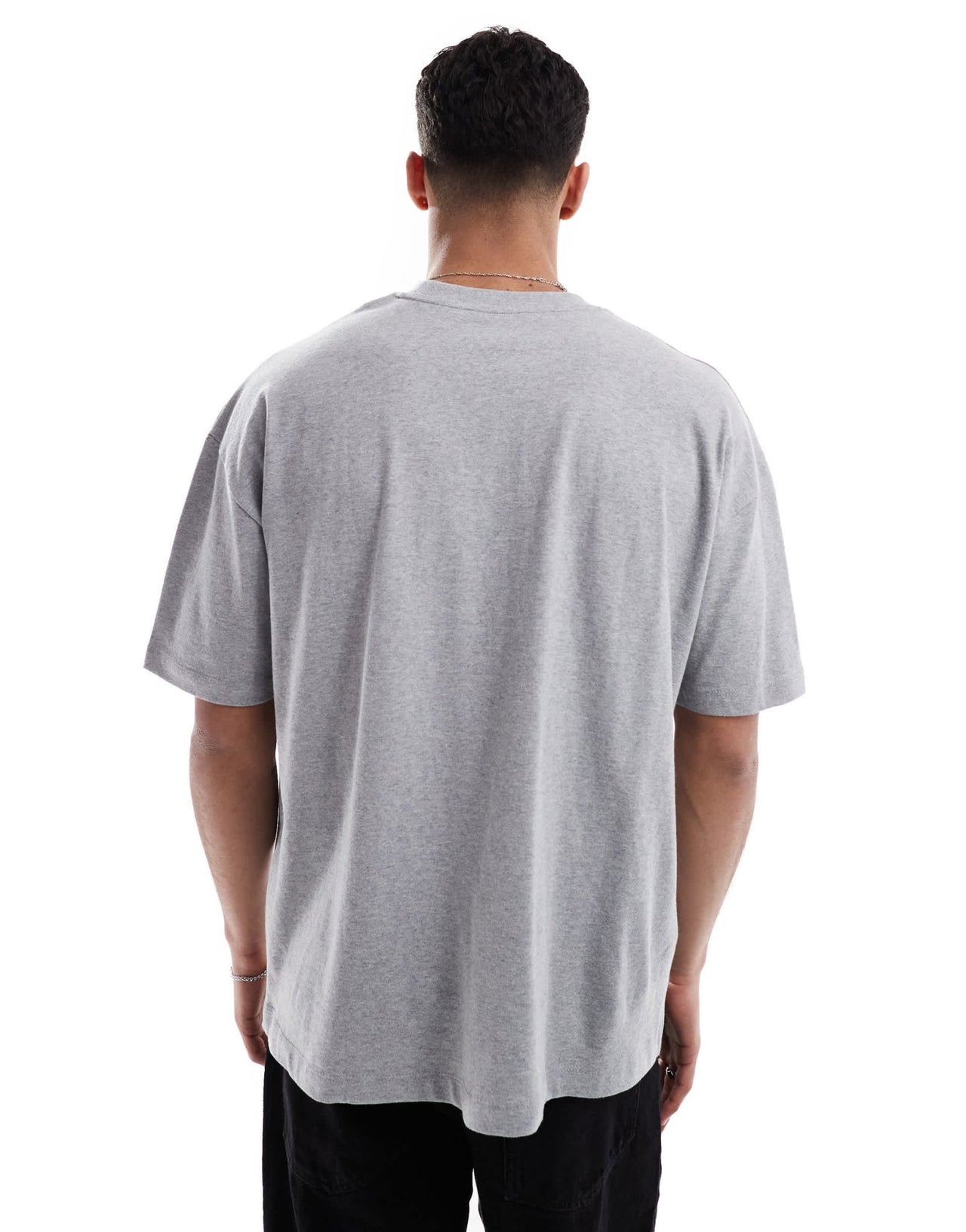ASOS DESIGN oversized t-shirt with varsity front graphic in grey marl - ASOS Sample Sale