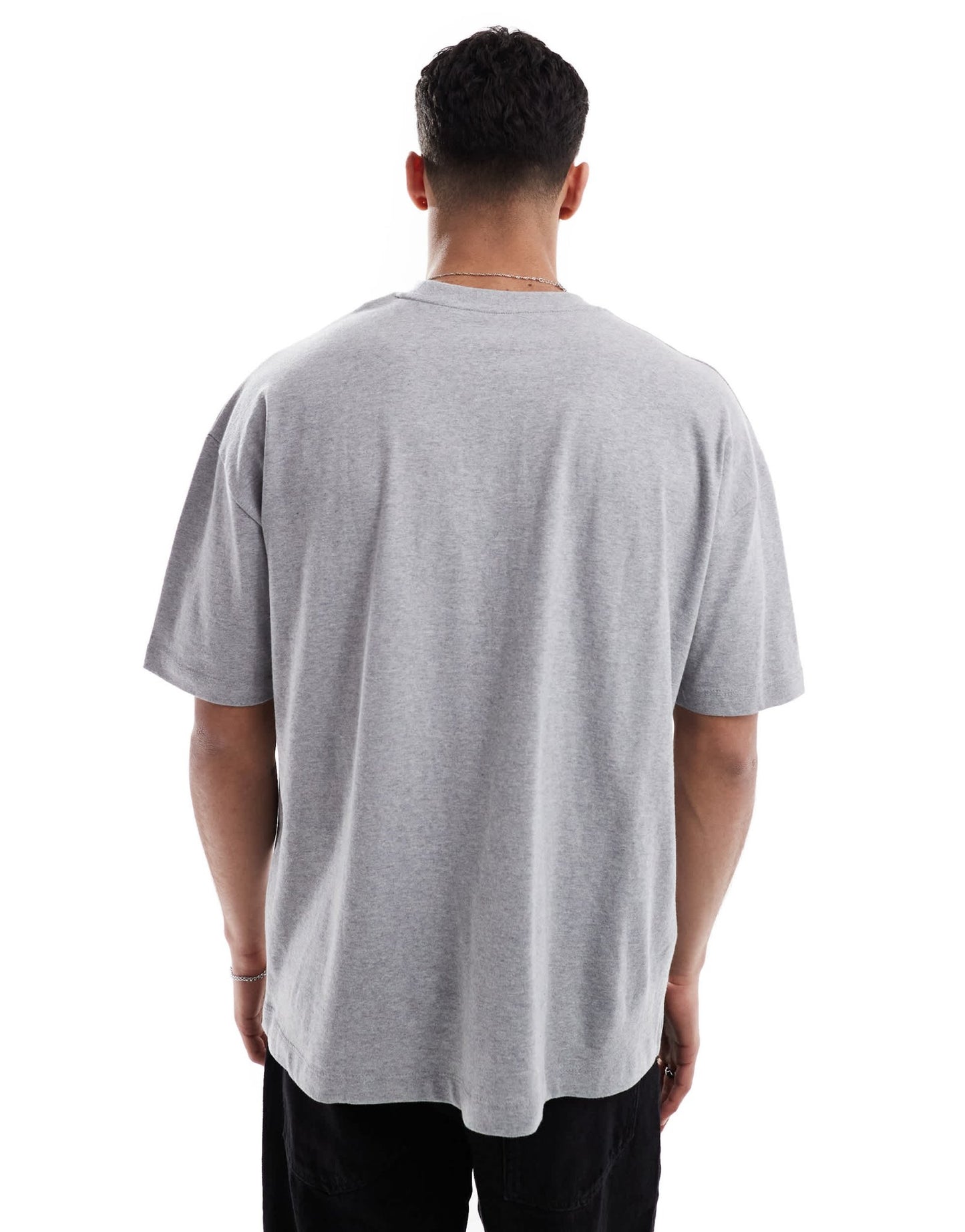 ASOS DESIGN oversized t-shirt with varsity front graphic in grey marl - ASOS Sample Sale