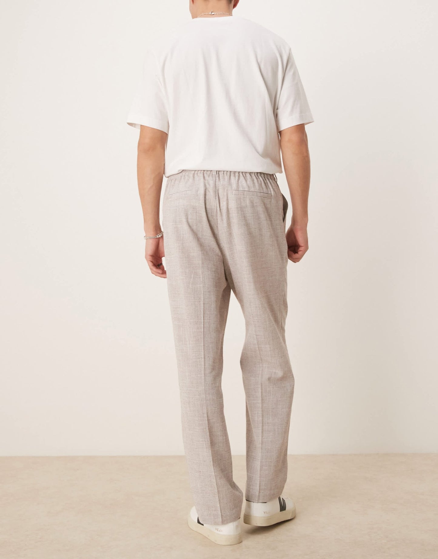 ASOS DESIGN oversized tapered leg trousers in beige - ASOS Sample Sale