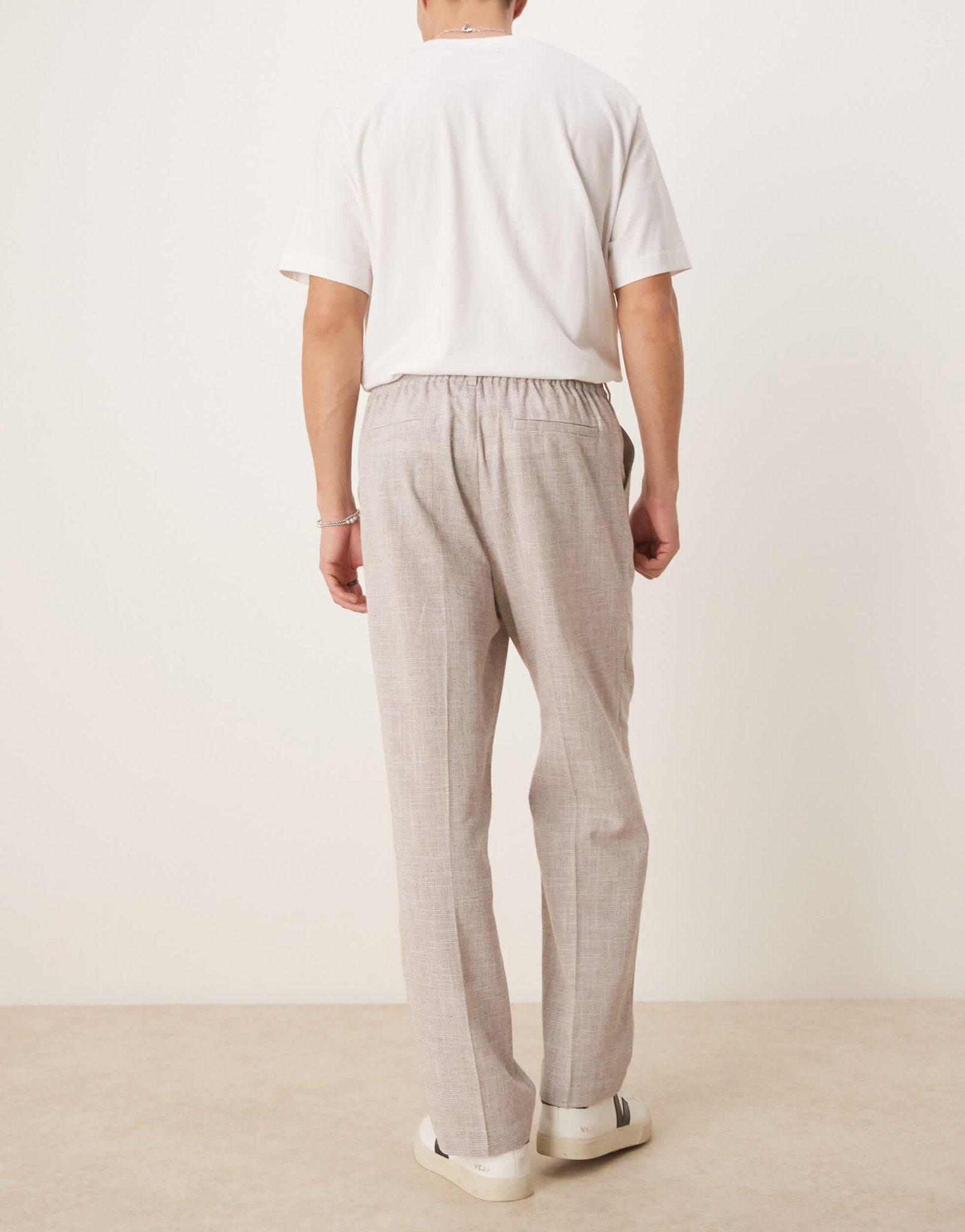 ASOS DESIGN oversized tapered leg trousers in beige - ASOS Sample Sale