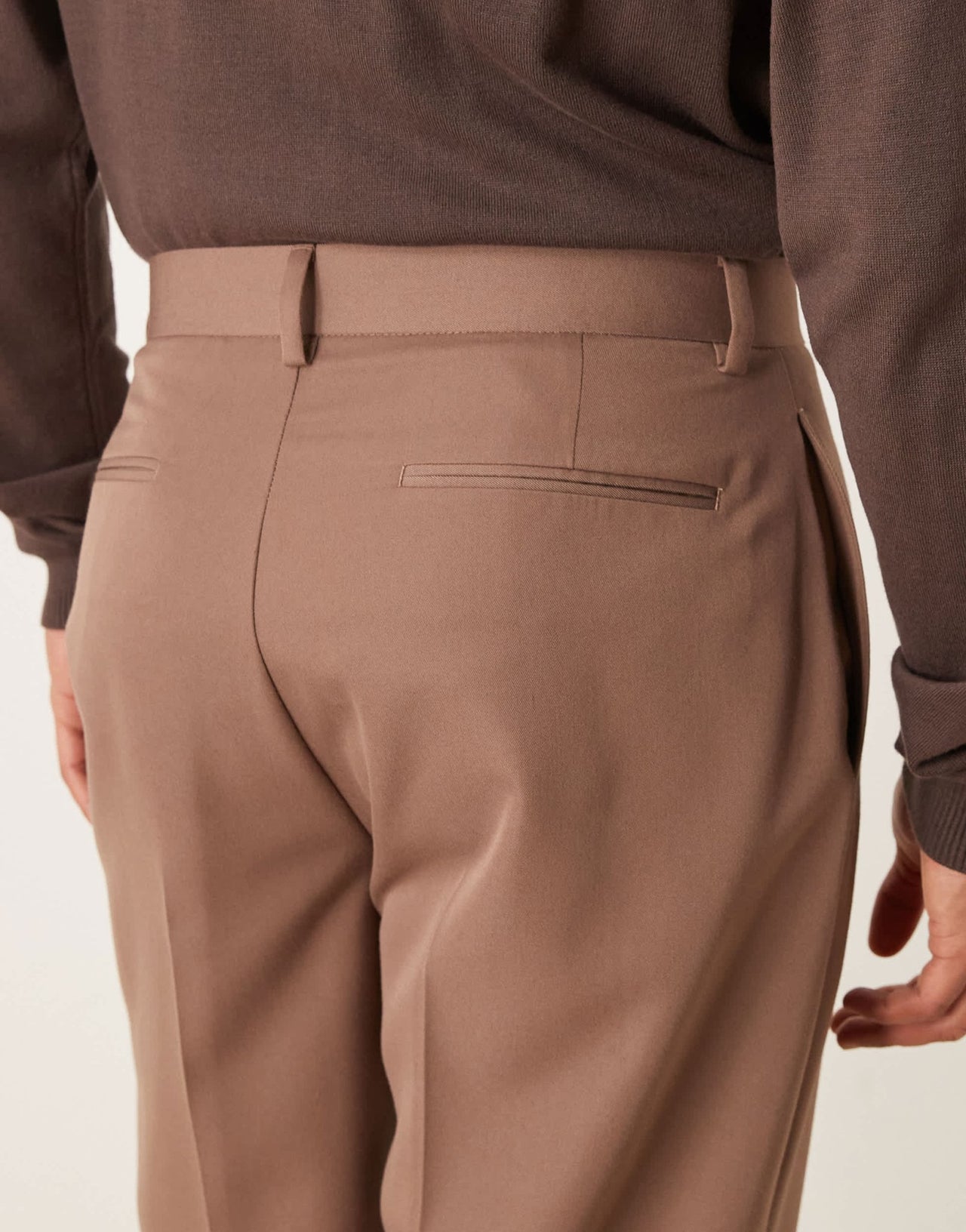 ASOS DESIGN oversized tapered suit trousers in brown - ASOS Sample Sale