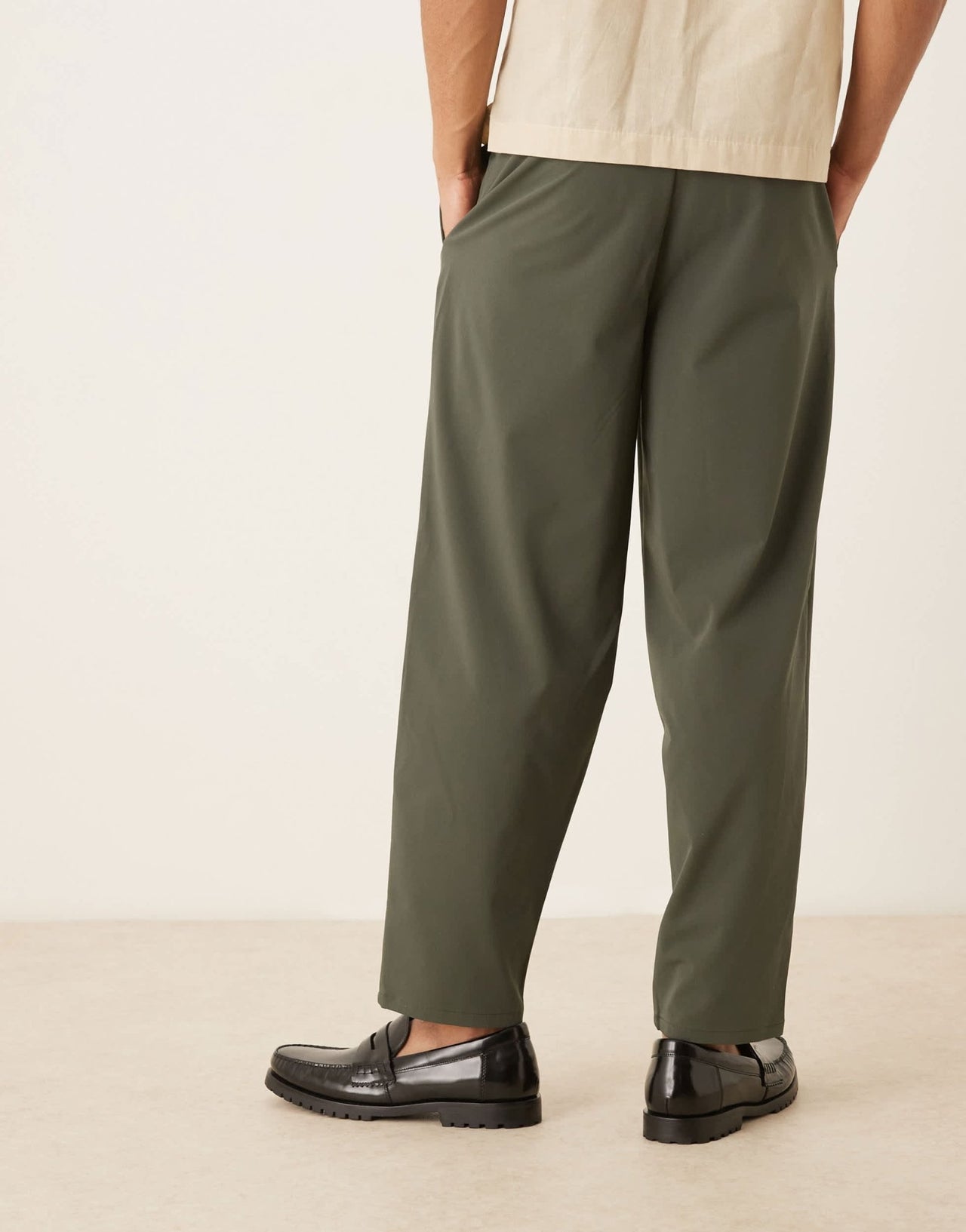 ASOS DESIGN oversized tapered trouser in green - ASOS Sample Sale