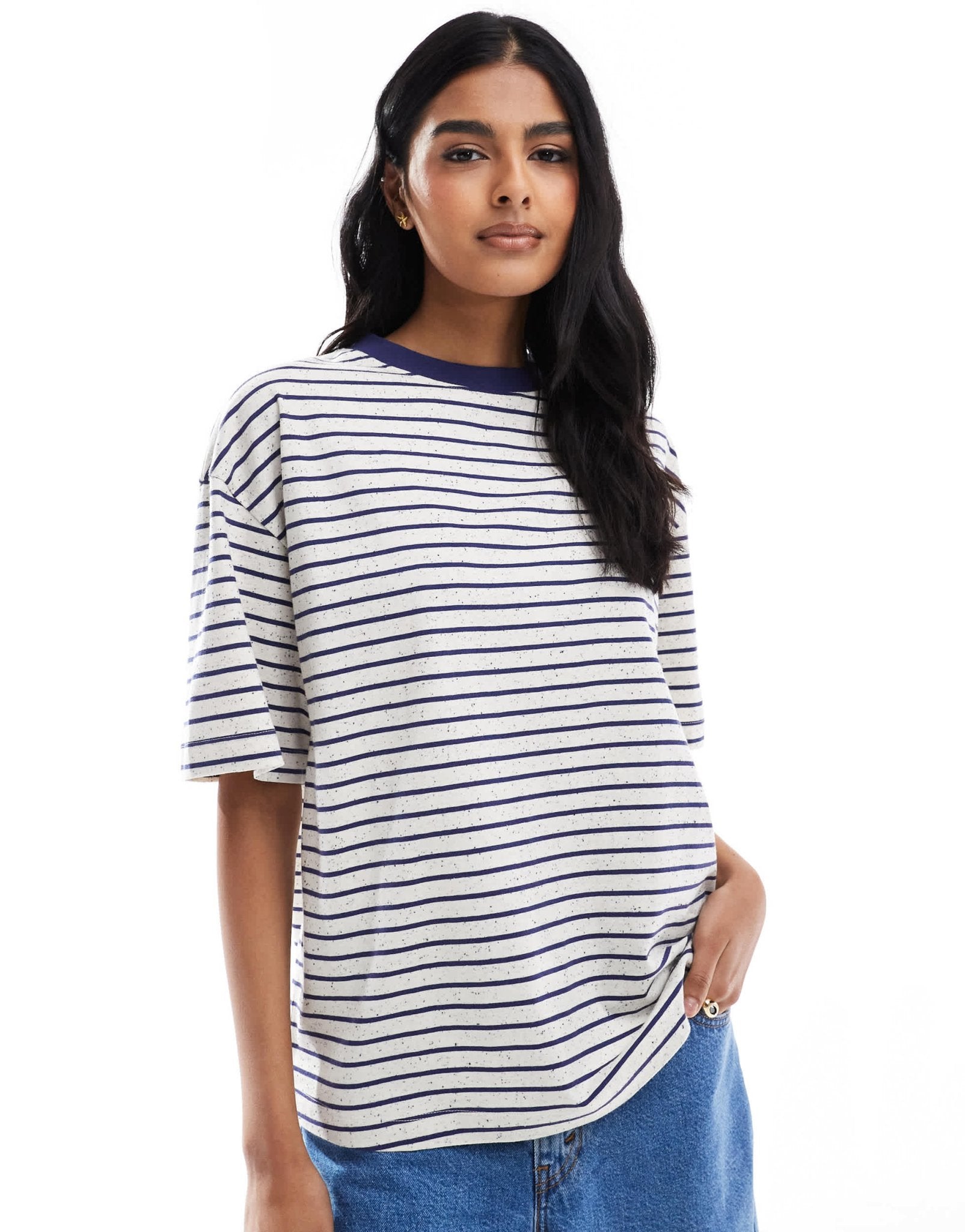 ASOS DESIGN oversized tee in neppie stripe - ASOS Sample Sale