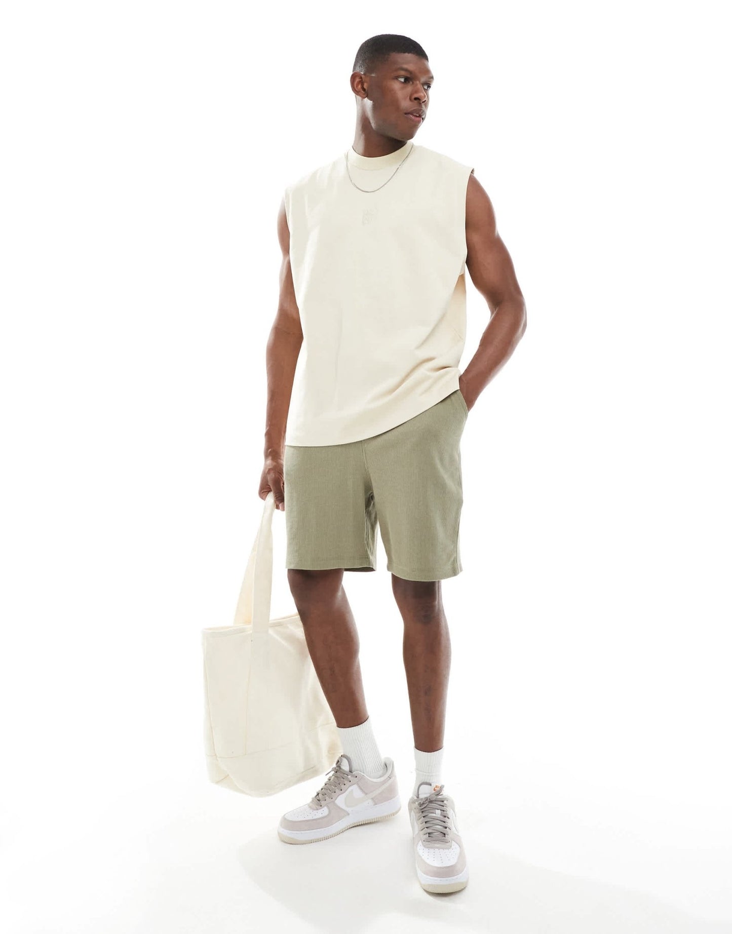 ASOS DESIGN oversized waffle textured short in brown - ASOS Sample Sale