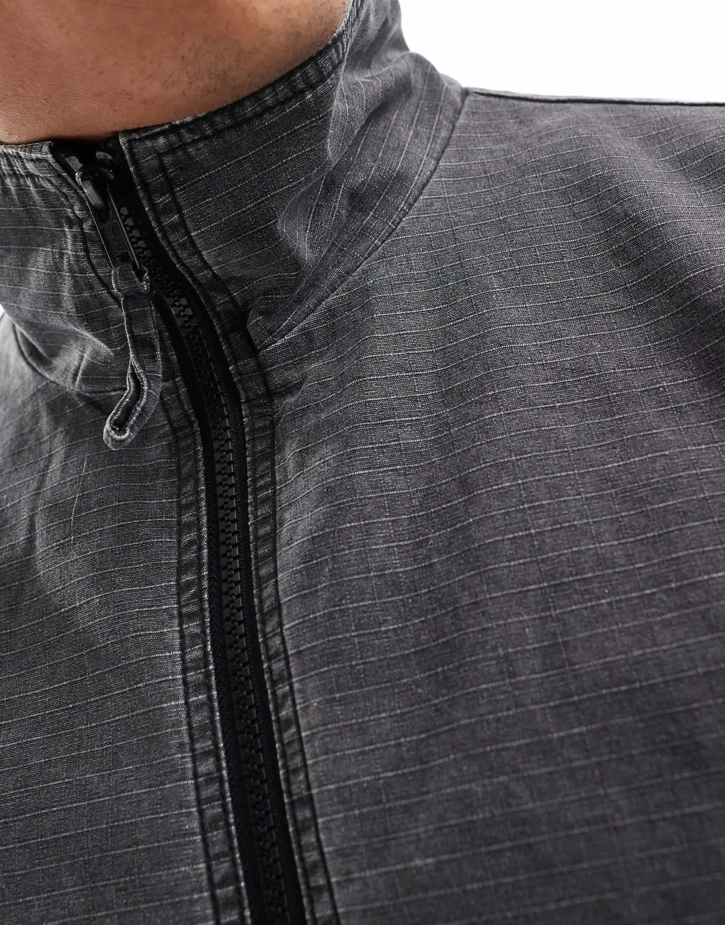 ASOS DESIGN oversized washed harrington jacket in grey - ASOS Sample Sale