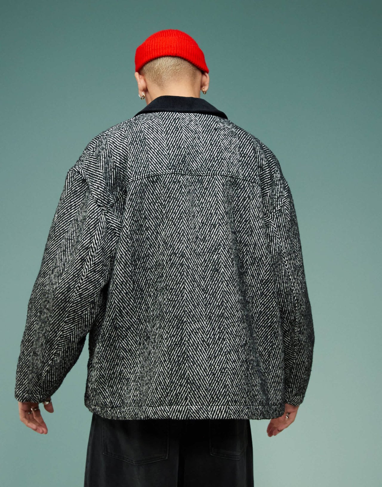 ASOS DESIGN oversized wool look worker jacket in grey - ASOS Sample Sale