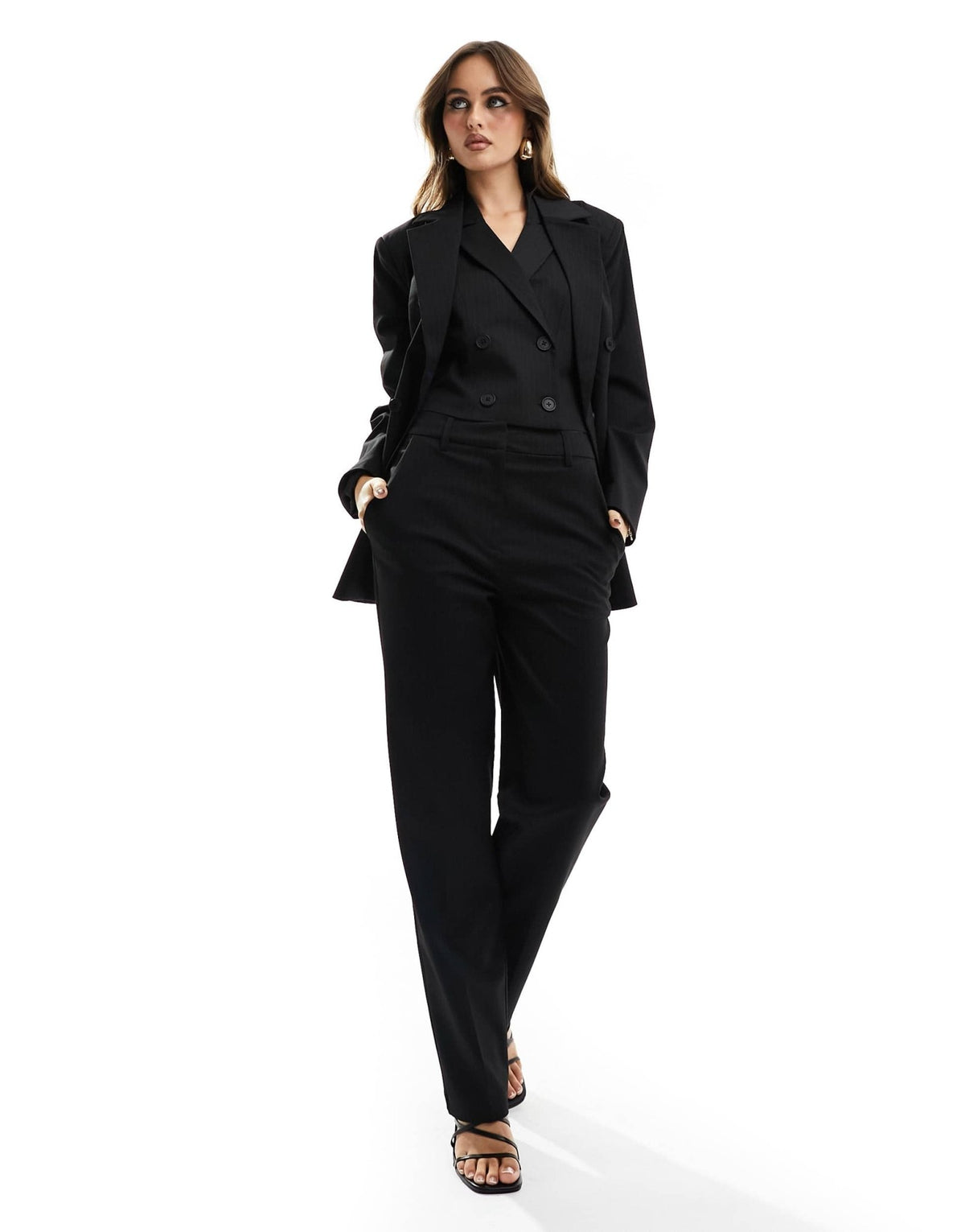 ASOS DESIGN pencil trousers in pinstripe - ASOS Sample Sale