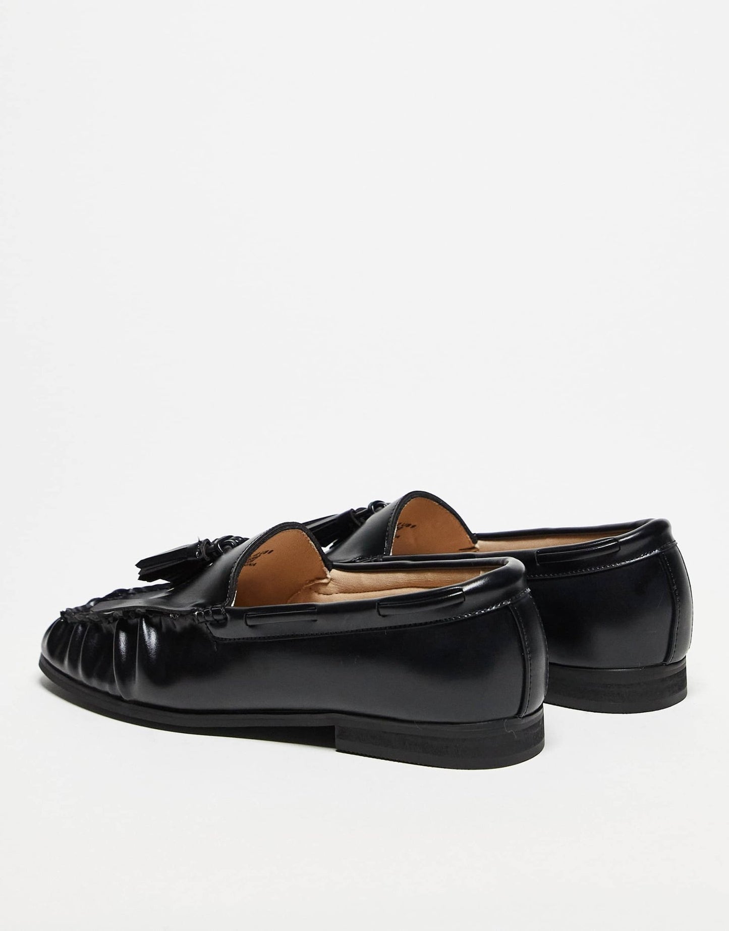 ASOS DESIGN penny loafers in black with fringing - ASOS Sample Sale