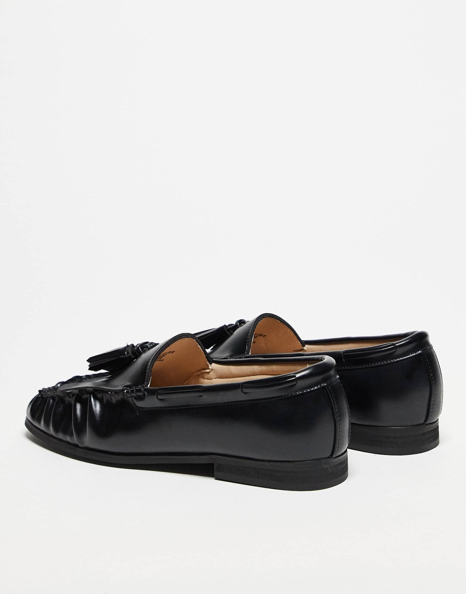 ASOS DESIGN penny loafers in black with fringing - ASOS Sample Sale