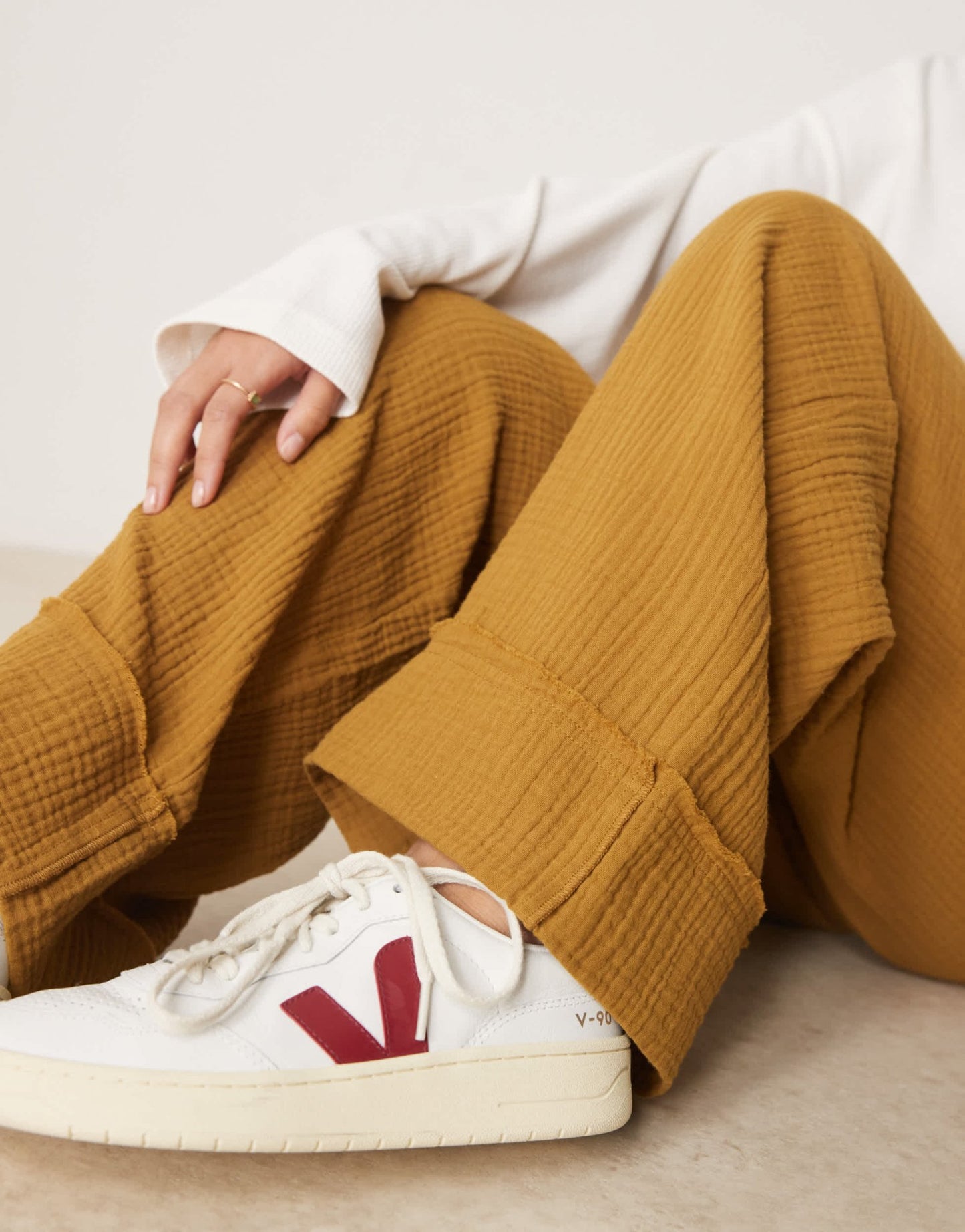 ASOS DESIGN Petite cheesecloth pull on trousers in olive - ASOS Sample Sale