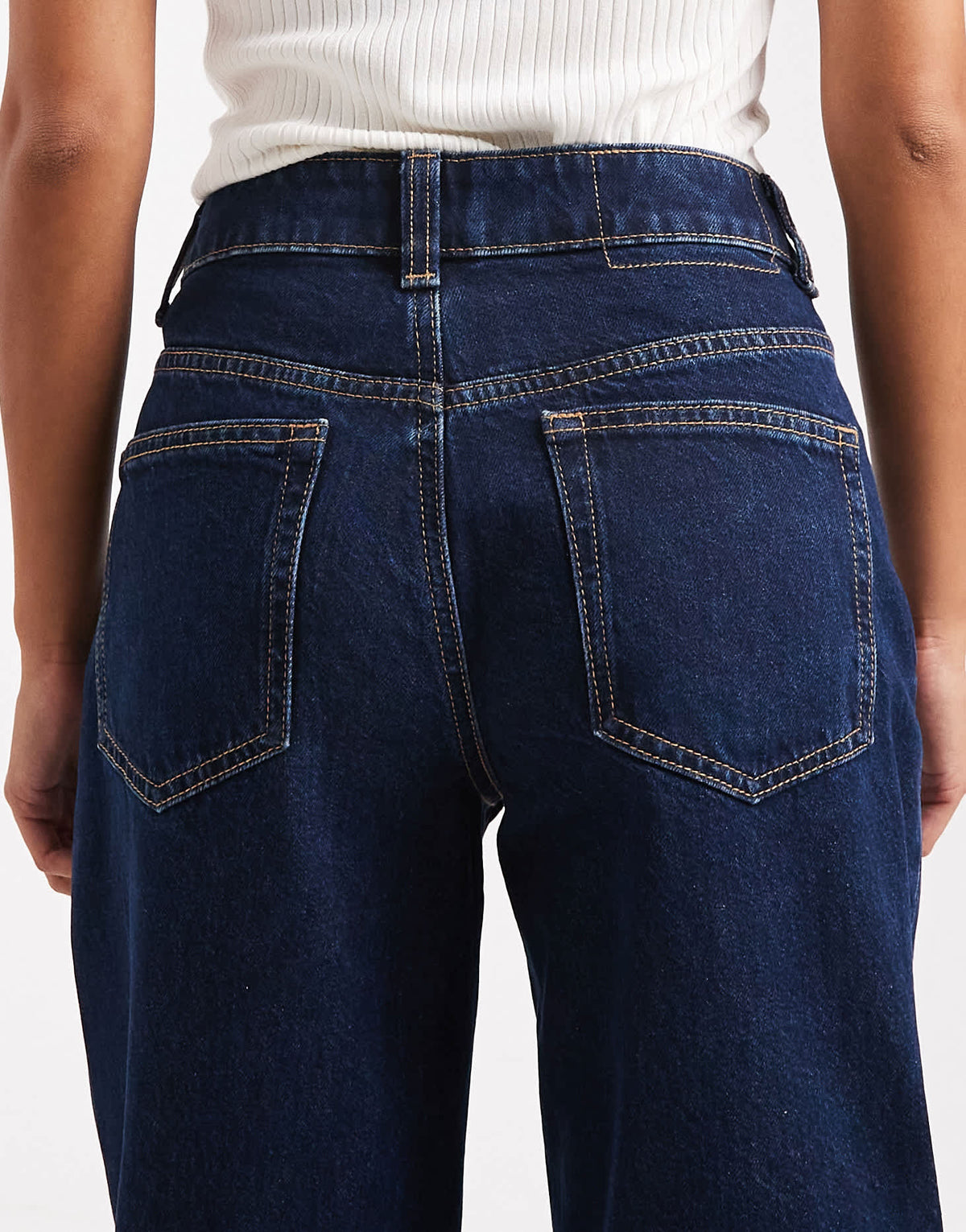 ASOS DESIGN Petite wide leg dad jean in rinse - ASOS Sample Sale
