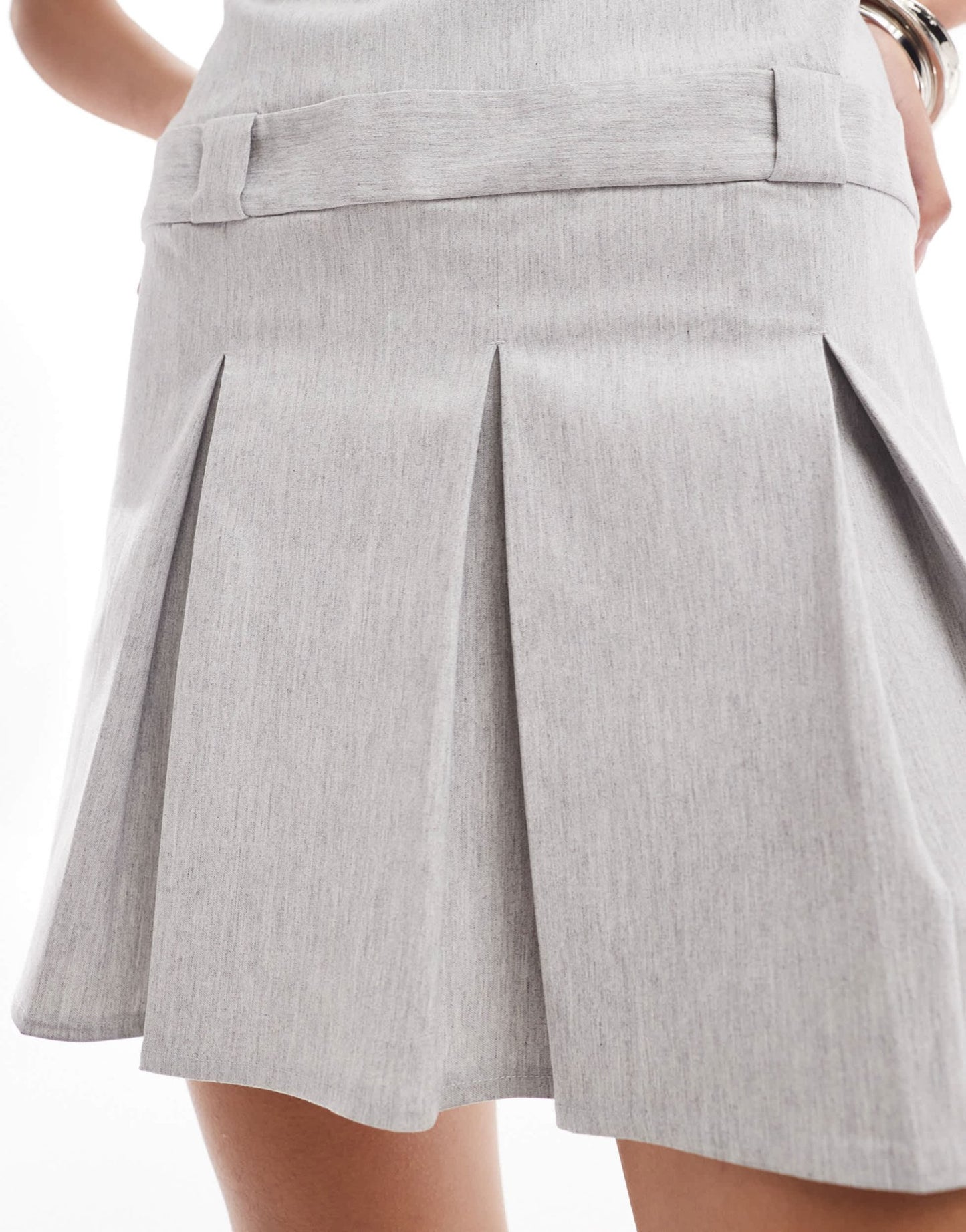 ASOS DESIGN pleated mini bandeau in grey marl - ASOS Sample Sale