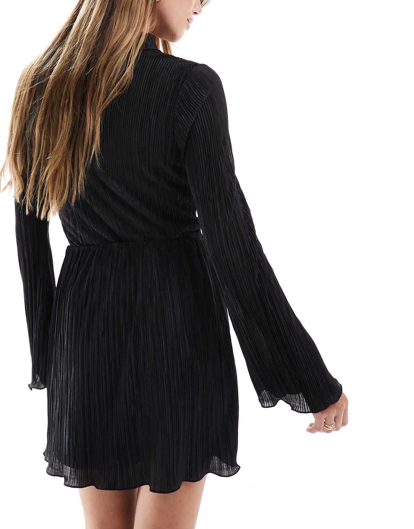 ASOS DESIGN plisse mini skirt co ord in black - ASOS Sample Sale