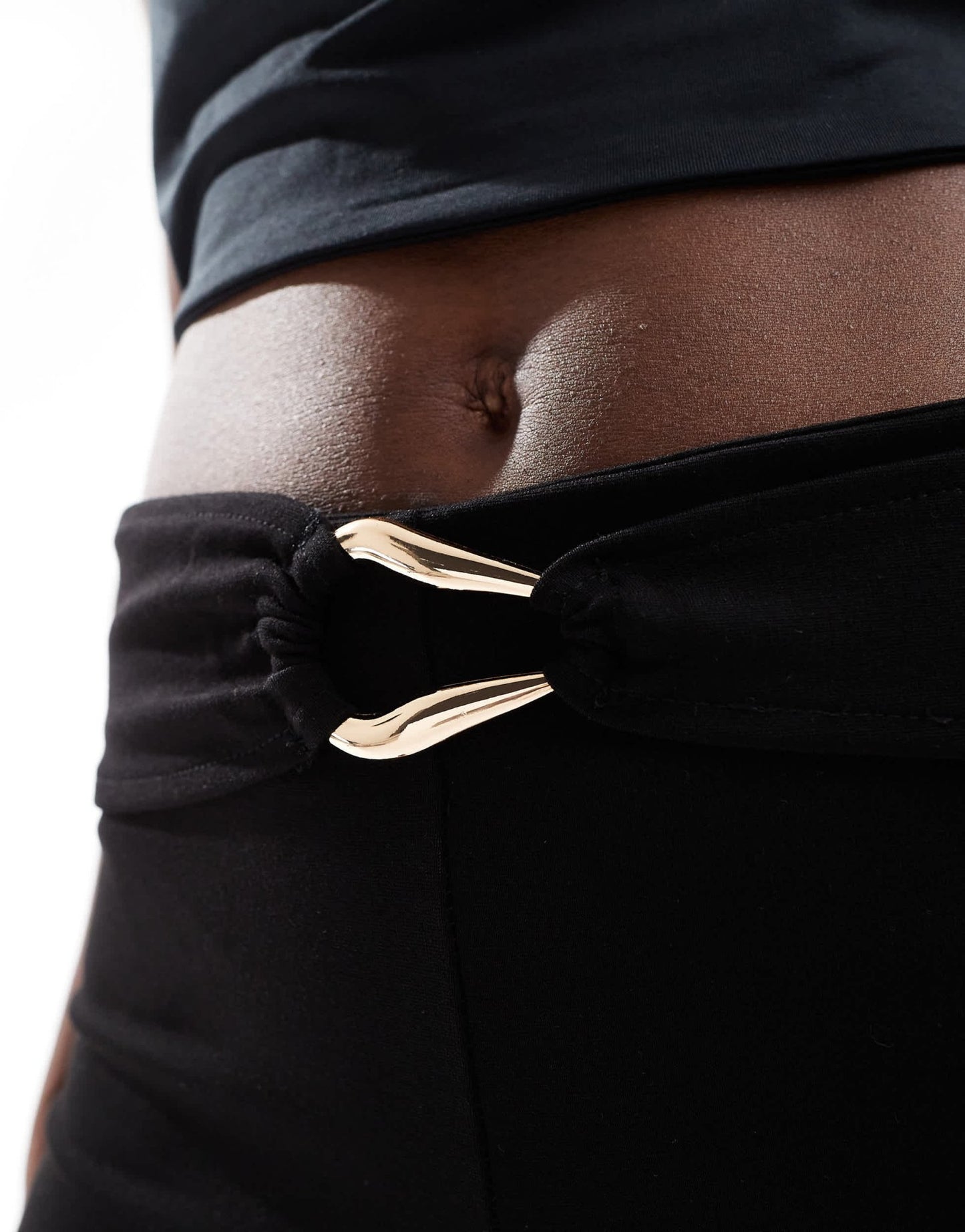 ASOS DESIGN ponte hotpant shorts with trim belt detail - ASOS Sample Sale