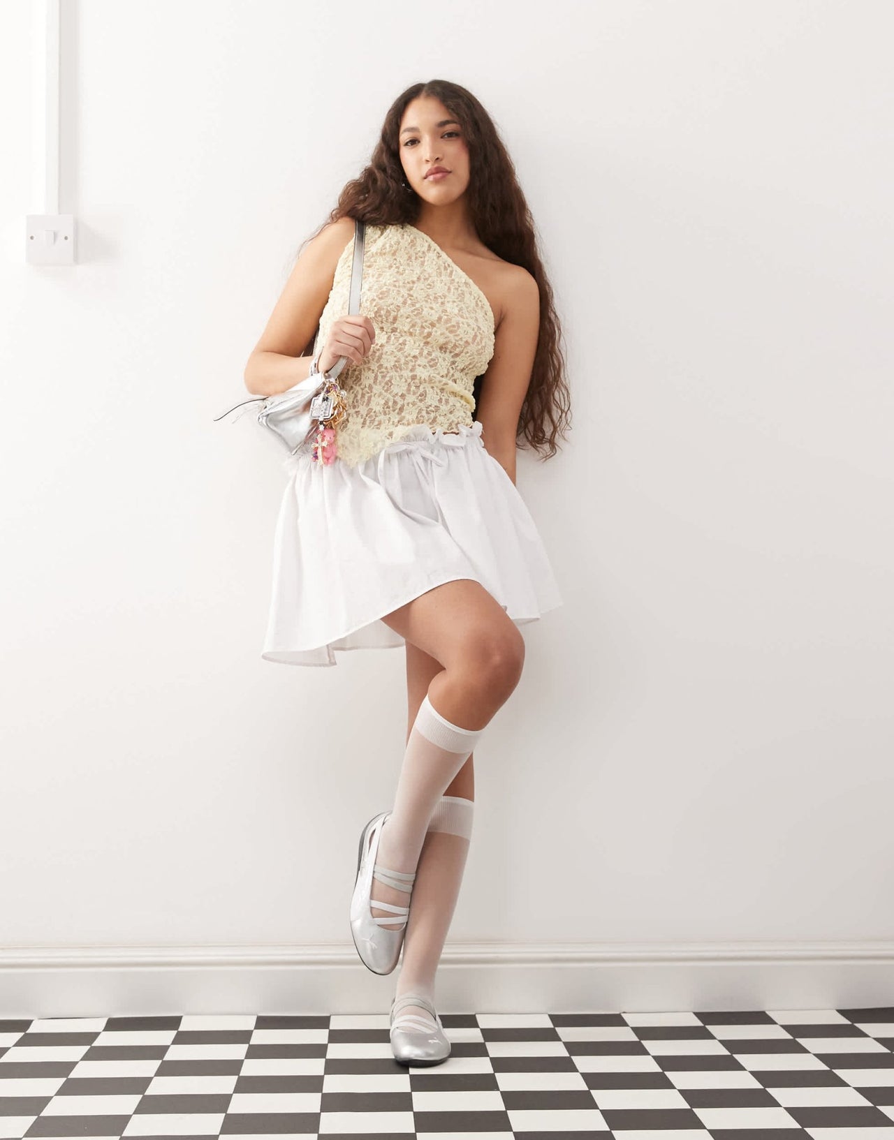ASOS DESIGN poplin low rise micro mini skirt in white - ASOS Sample Sale