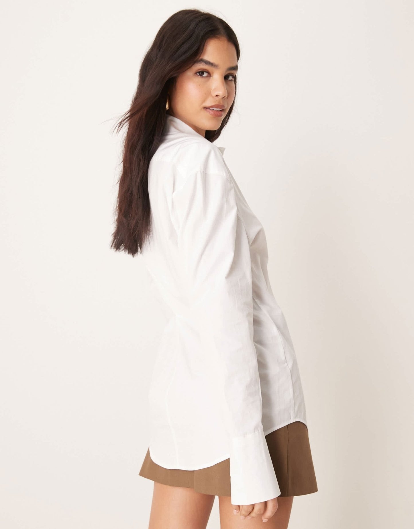 ASOS DESIGN poplin tie side oversized shirt in white - ASOS Sample Sale