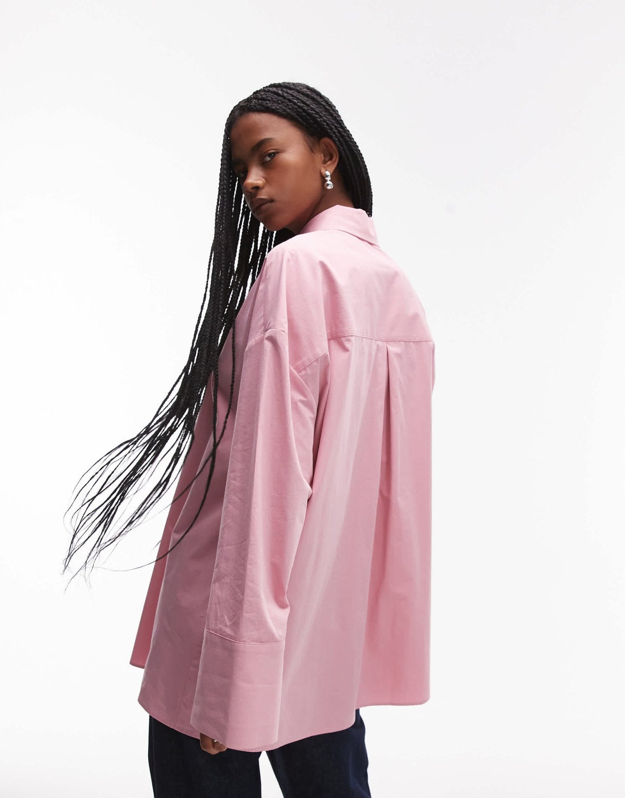 ASOS DESIGN poplin wide sleeve ultimate shirt in pink - ASOS Sample Sale
