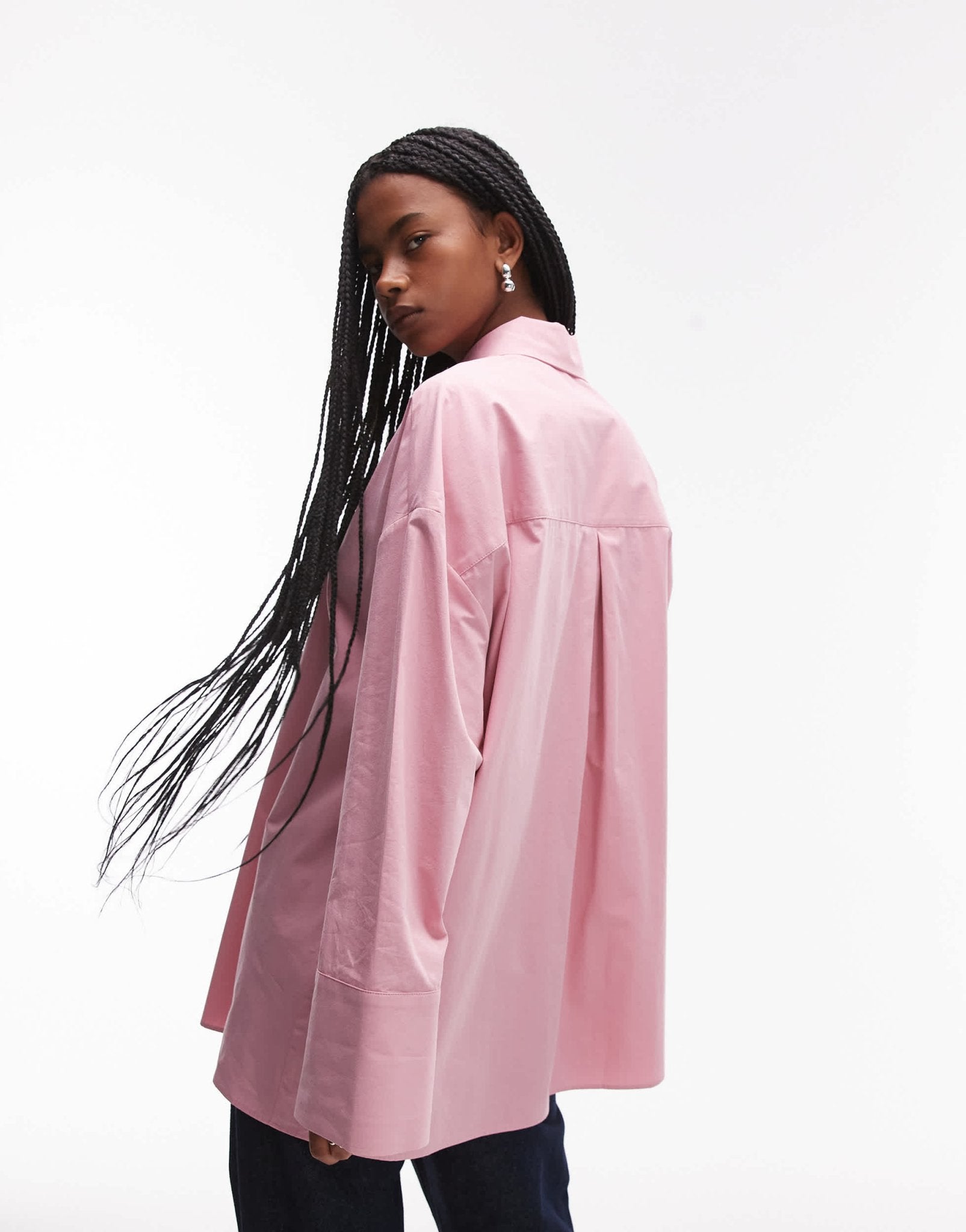 ASOS DESIGN poplin wide sleeve ultimate shirt in pink - ASOS Sample Sale
