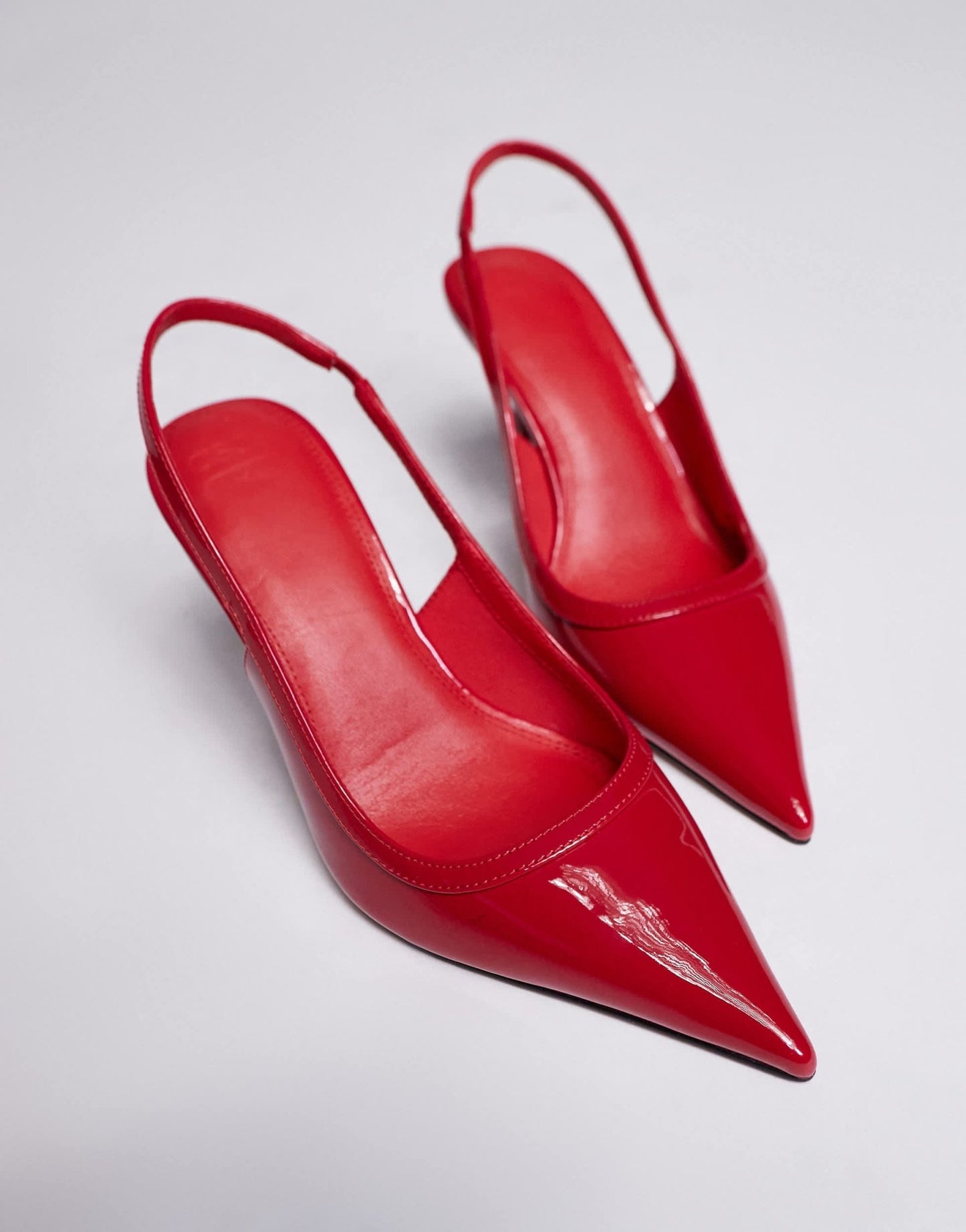ASOS DESIGN Poser slingback high heeled shoes in red - ASOS Sample Sale