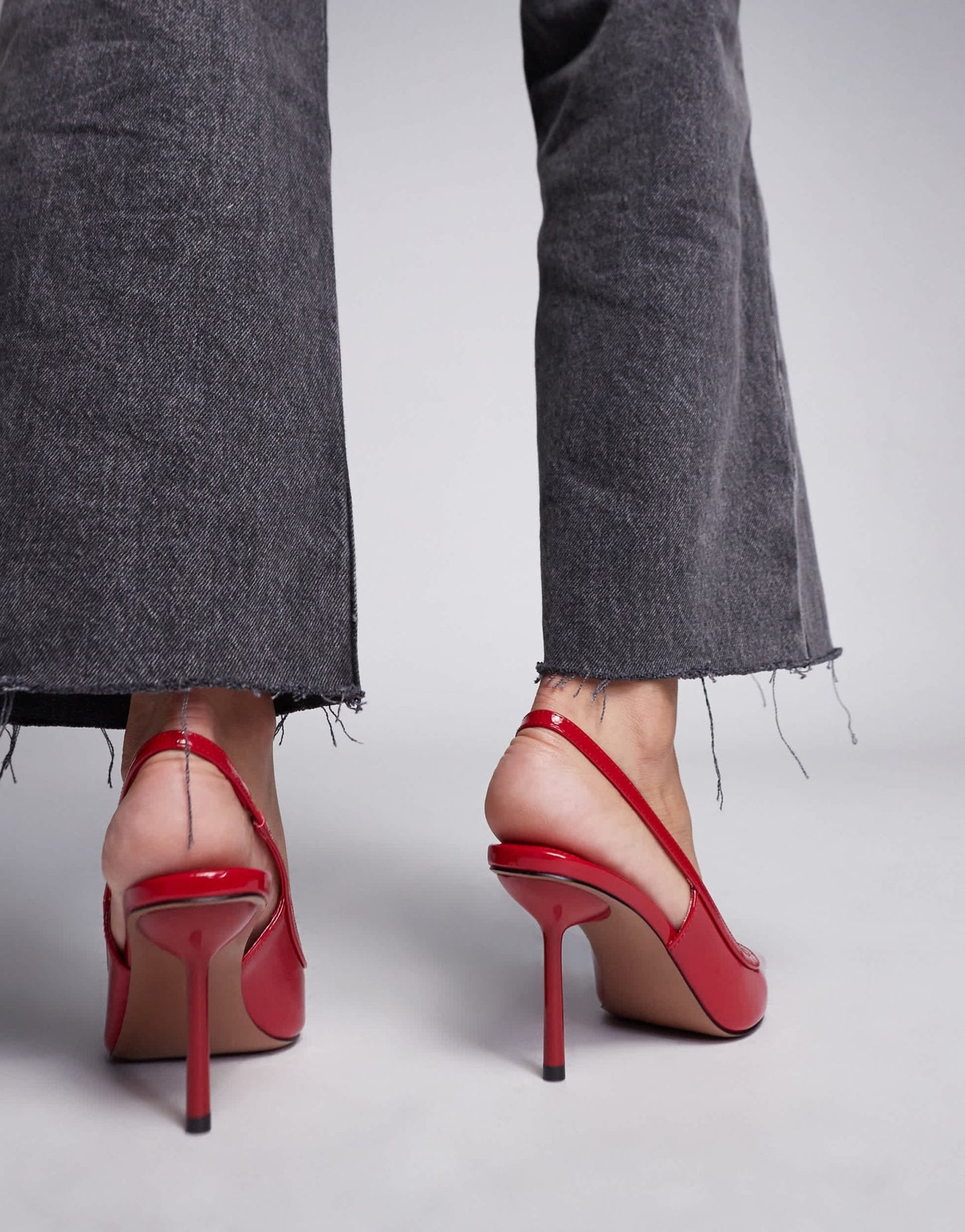 ASOS DESIGN Poser slingback high heeled shoes in red - ASOS Sample Sale