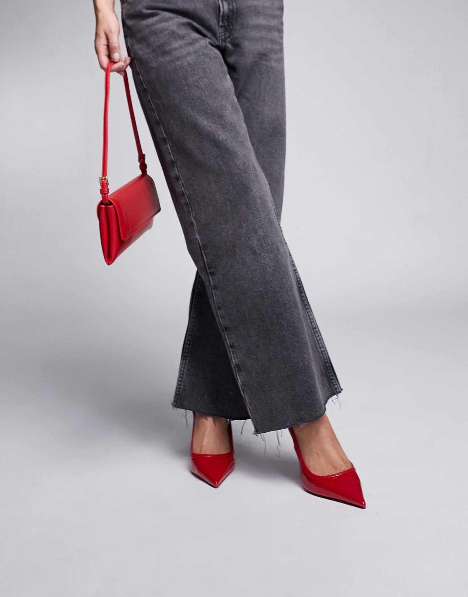 ASOS DESIGN Poser slingback high heeled shoes in red - ASOS Sample Sale