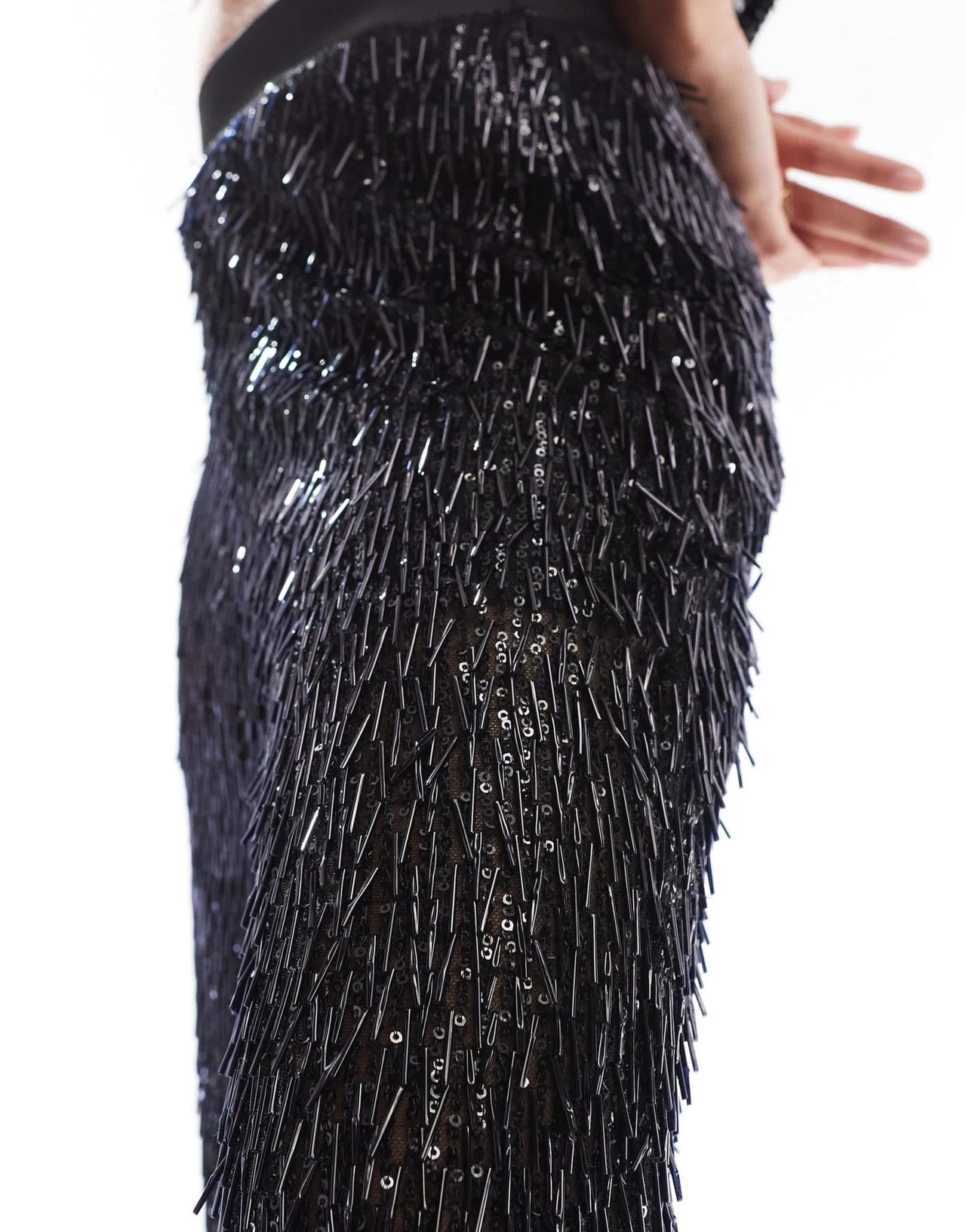 ASOS DESIGN premium beaded tailored trouser in black - ASOS Sample Sale