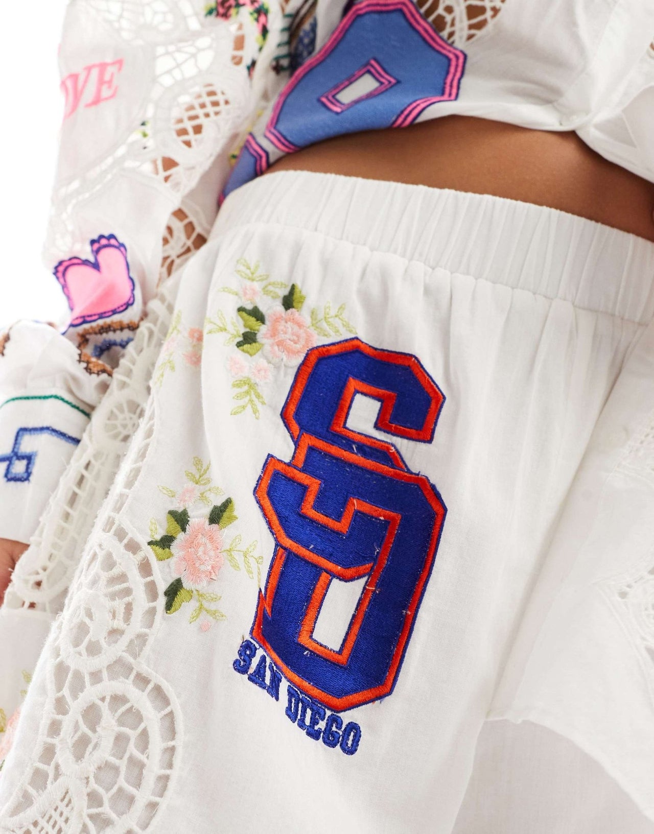 ASOS DESIGN premium embroidered co - ord short - ASOS Sample Sale