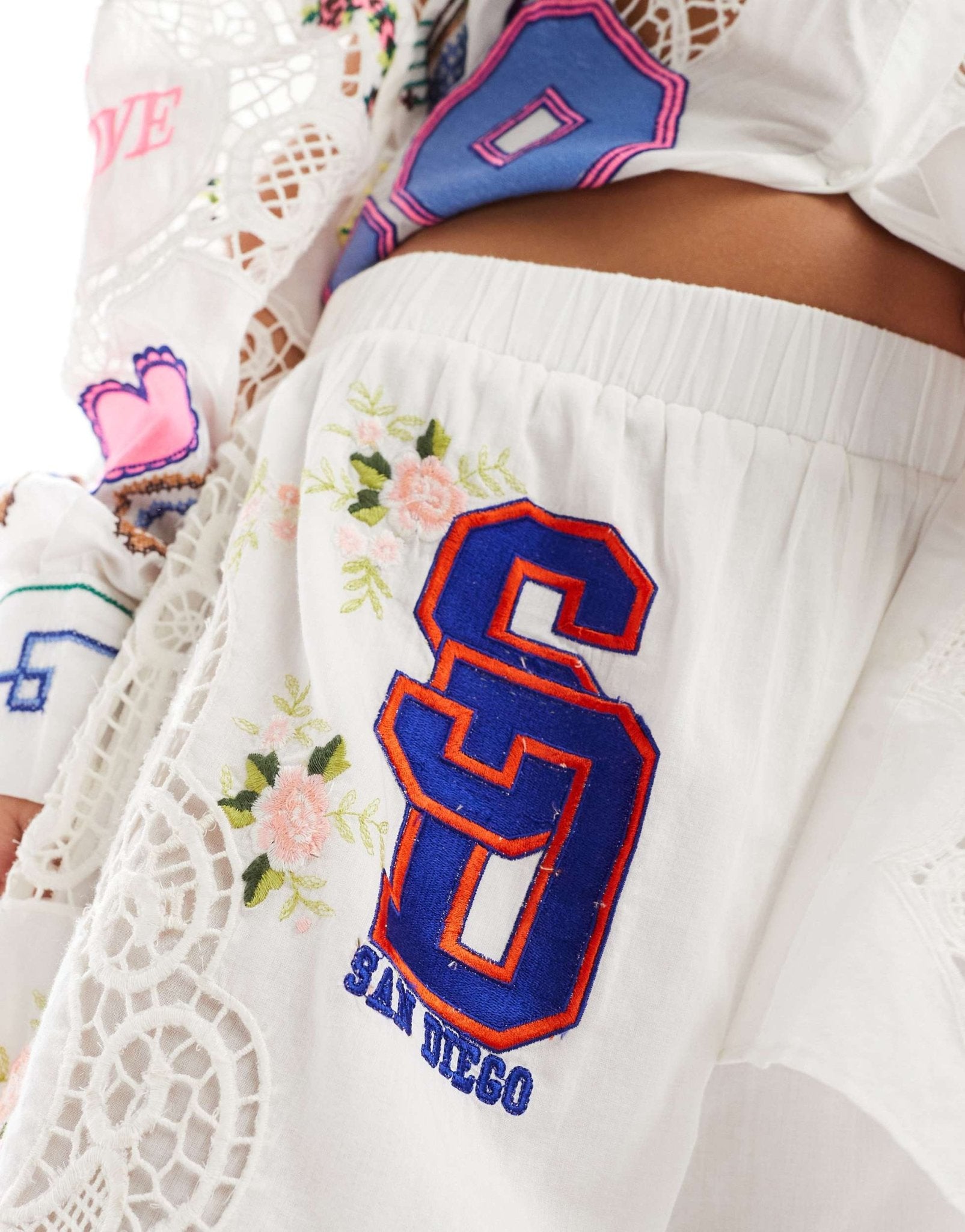 ASOS DESIGN premium embroidered co - ord short - ASOS Sample Sale
