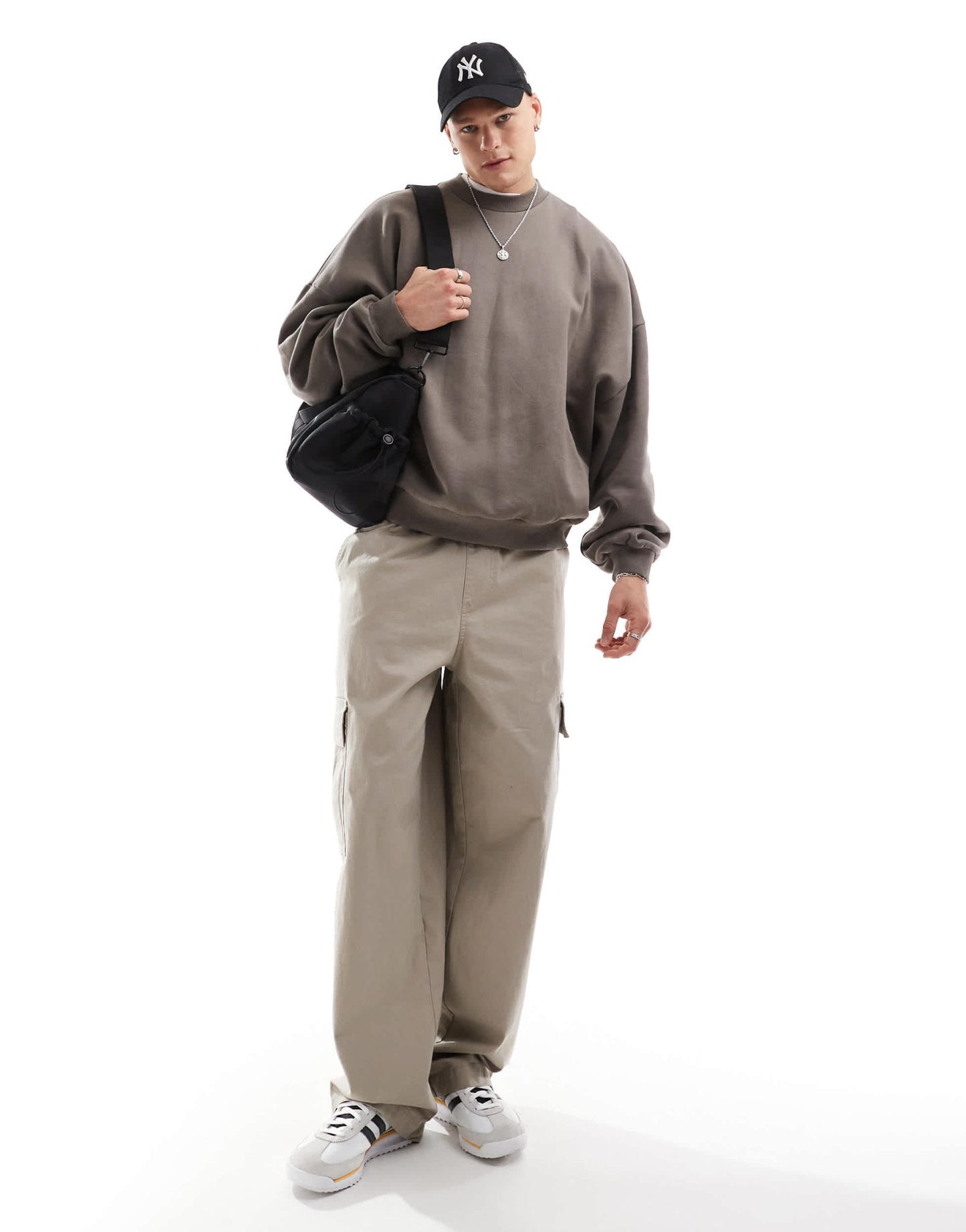 ASOS DESIGN premium heavyweight extreme oversized sweatshirt 400gsm in brown - ASOS Sample Sale
