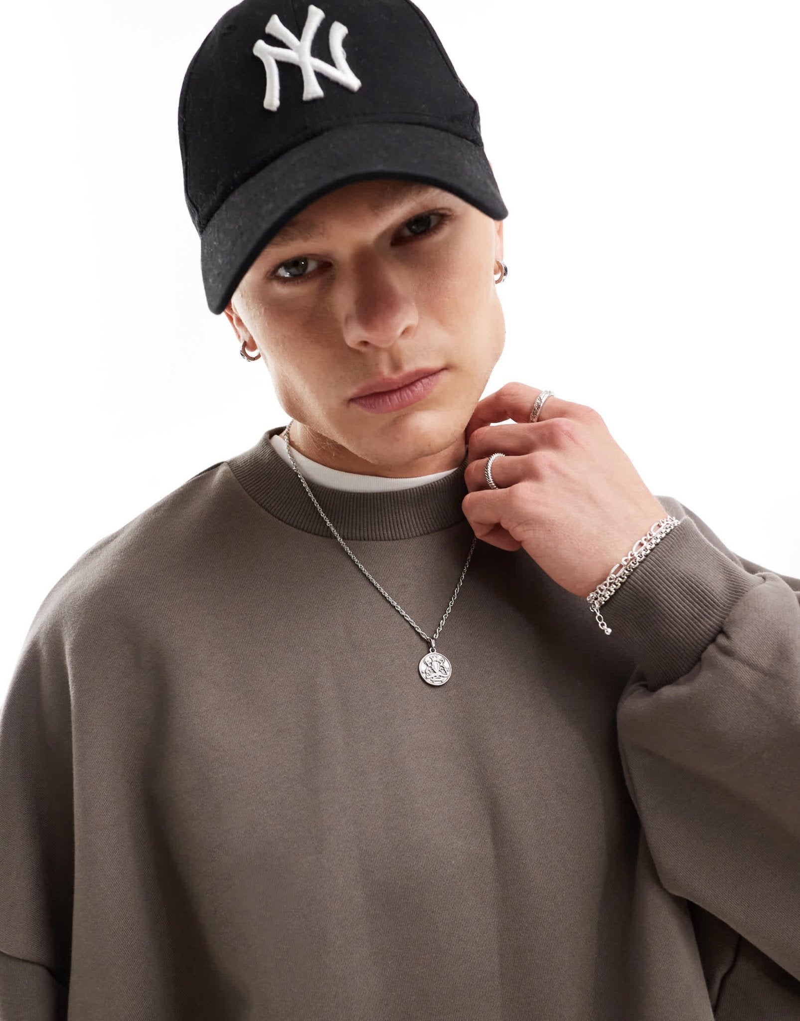 ASOS DESIGN premium heavyweight extreme oversized sweatshirt 400gsm in brown - ASOS Sample Sale