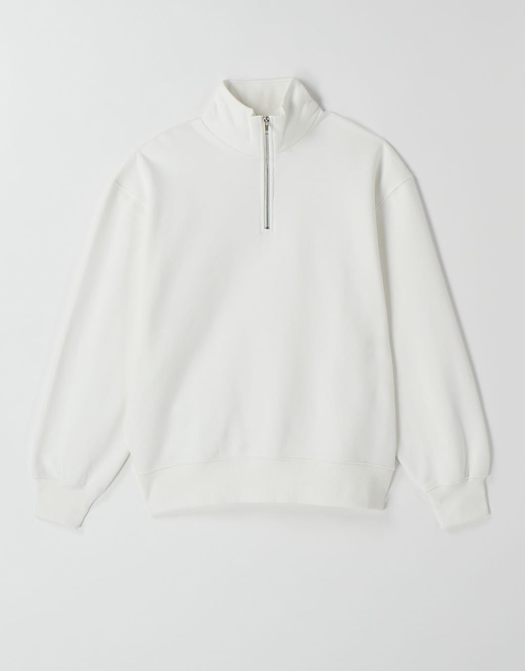 ASOS DESIGN premium heavyweight oversized quarter zip 400gsm in off white - ASOS Sample Sale