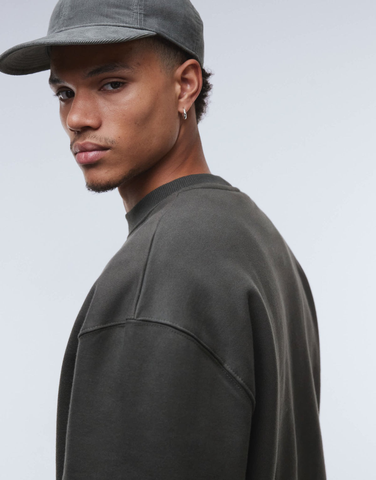 ASOS DESIGN premium heavyweight oversized sweatshirt in 400 gsm khaki - KHAKI - ASOS Sample Sale