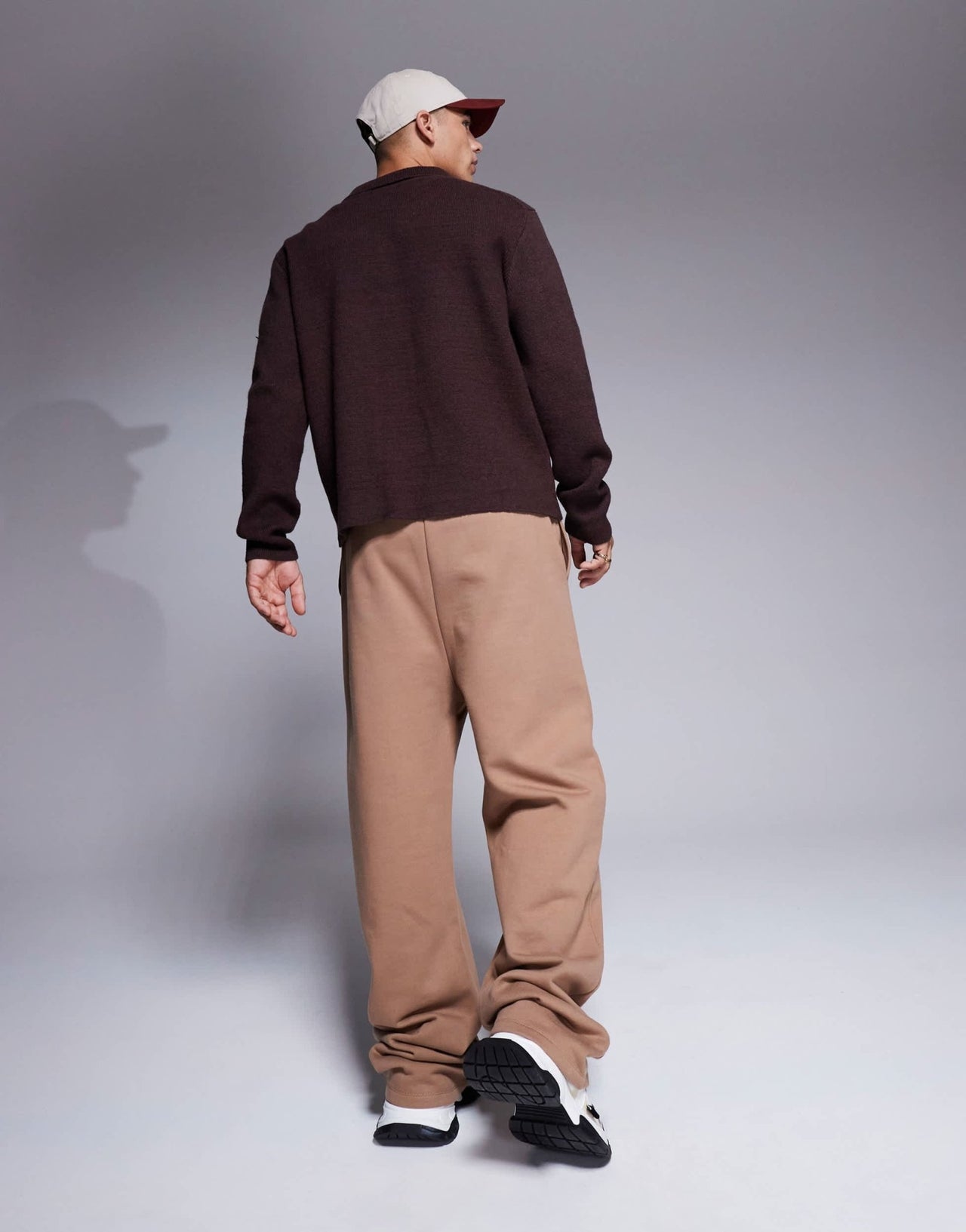 ASOS DESIGN premium heavyweight wide leg joggers 400gsm in light brown - ASOS Sample Sale