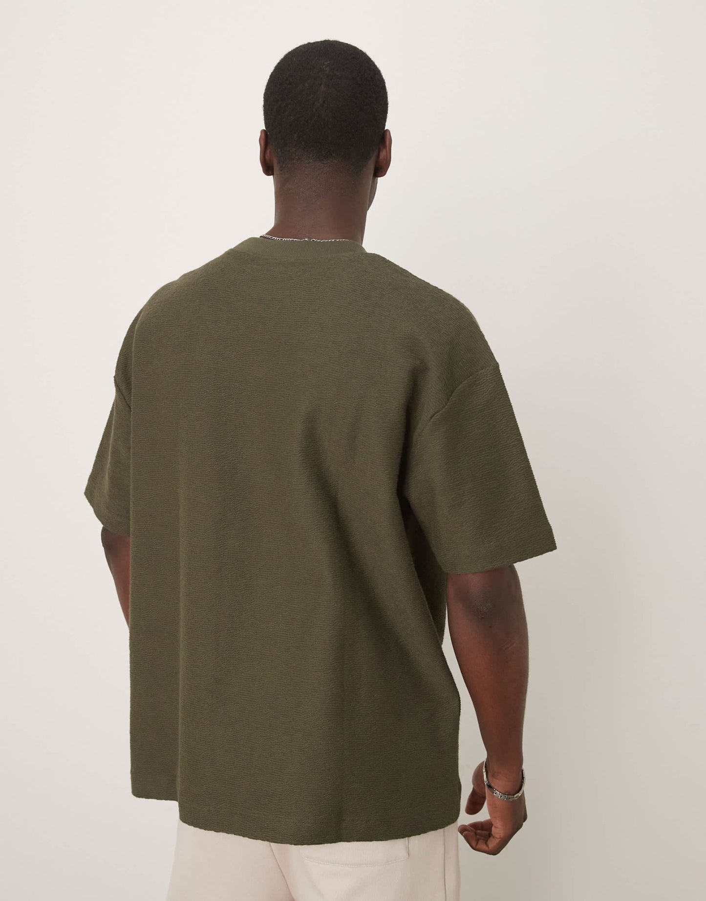 ASOS DESIGN Premium oversized textured t-shirt in green - ASOS Sample Sale