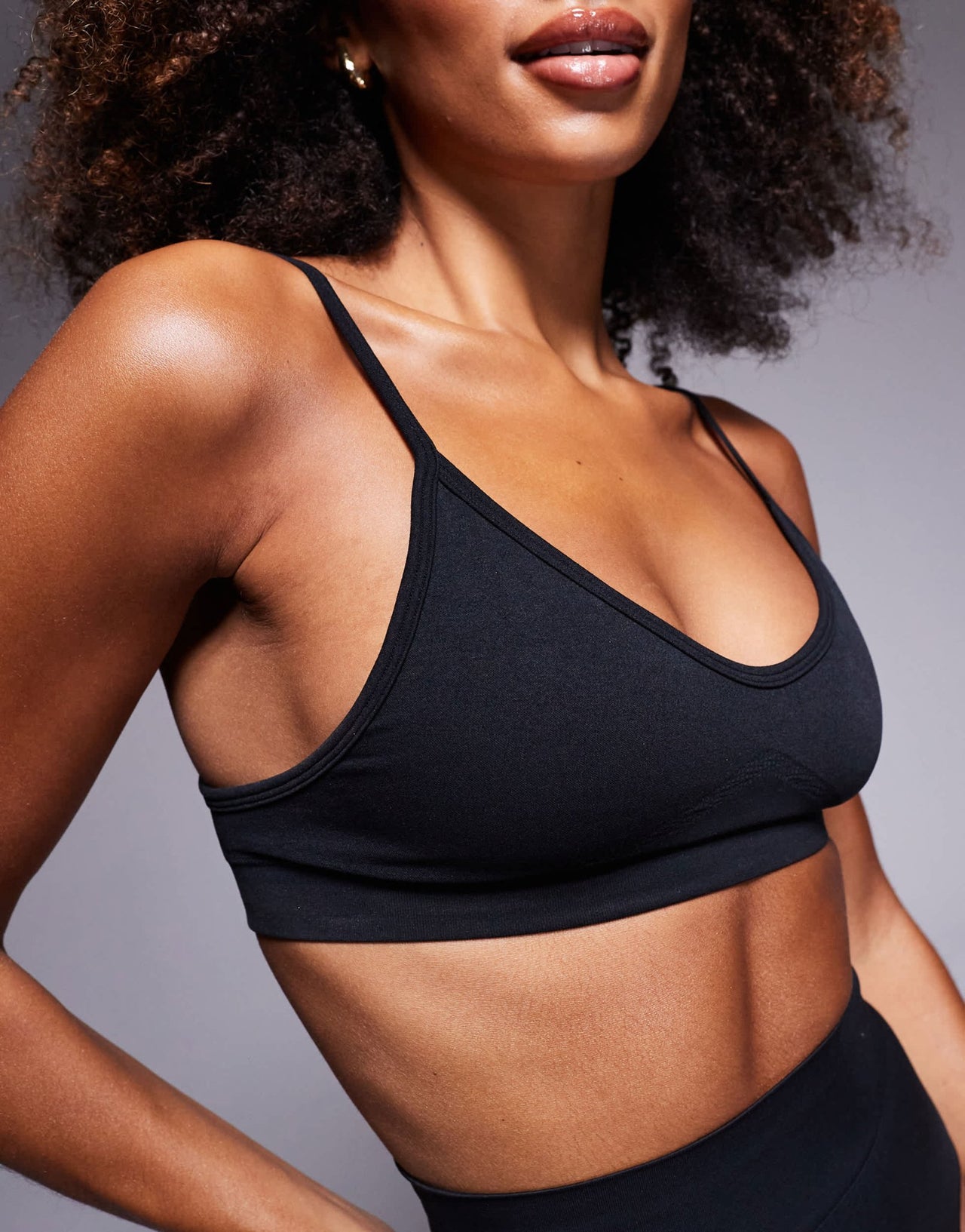 ASOS DESIGN Premium sculpting crop bra in black - ASOS Sample Sale