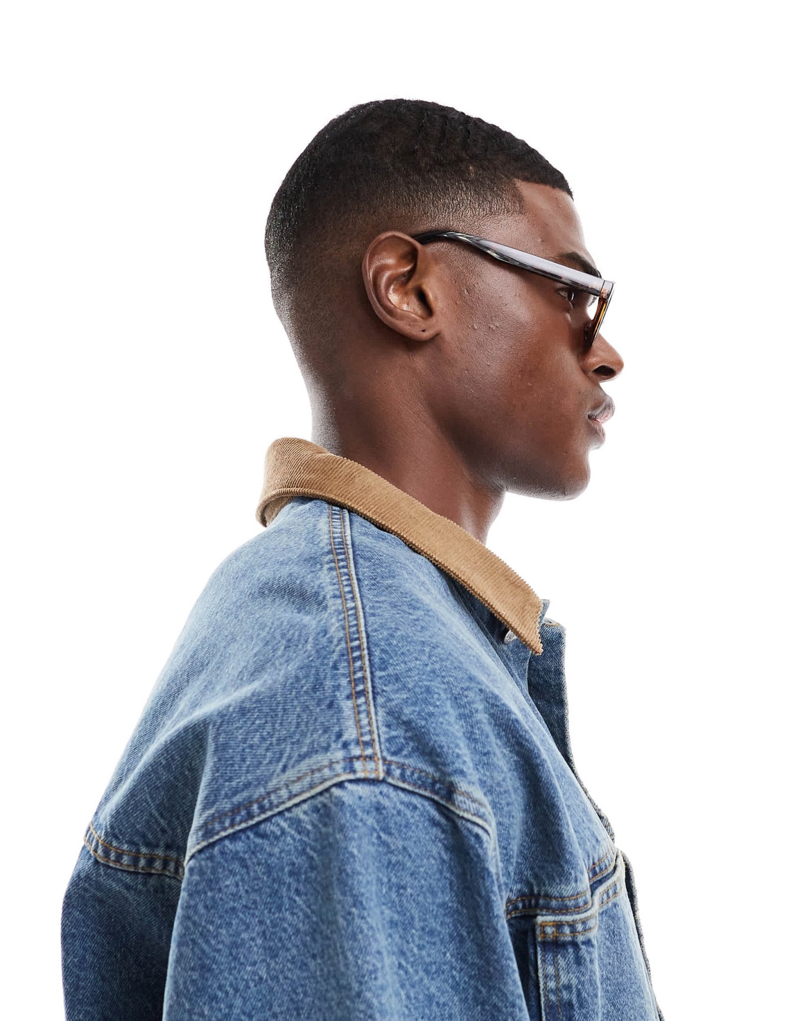 ASOS DESIGN preppy oval in tort with burgundy lens - ASOS Sample Sale
