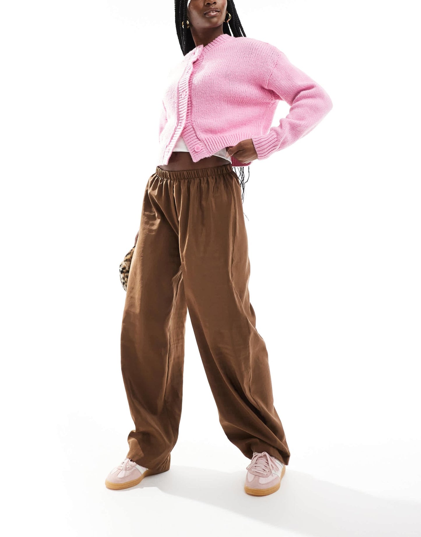 ASOS DESIGN pull on balloon trouser in chocolate - ASOS Sample Sale