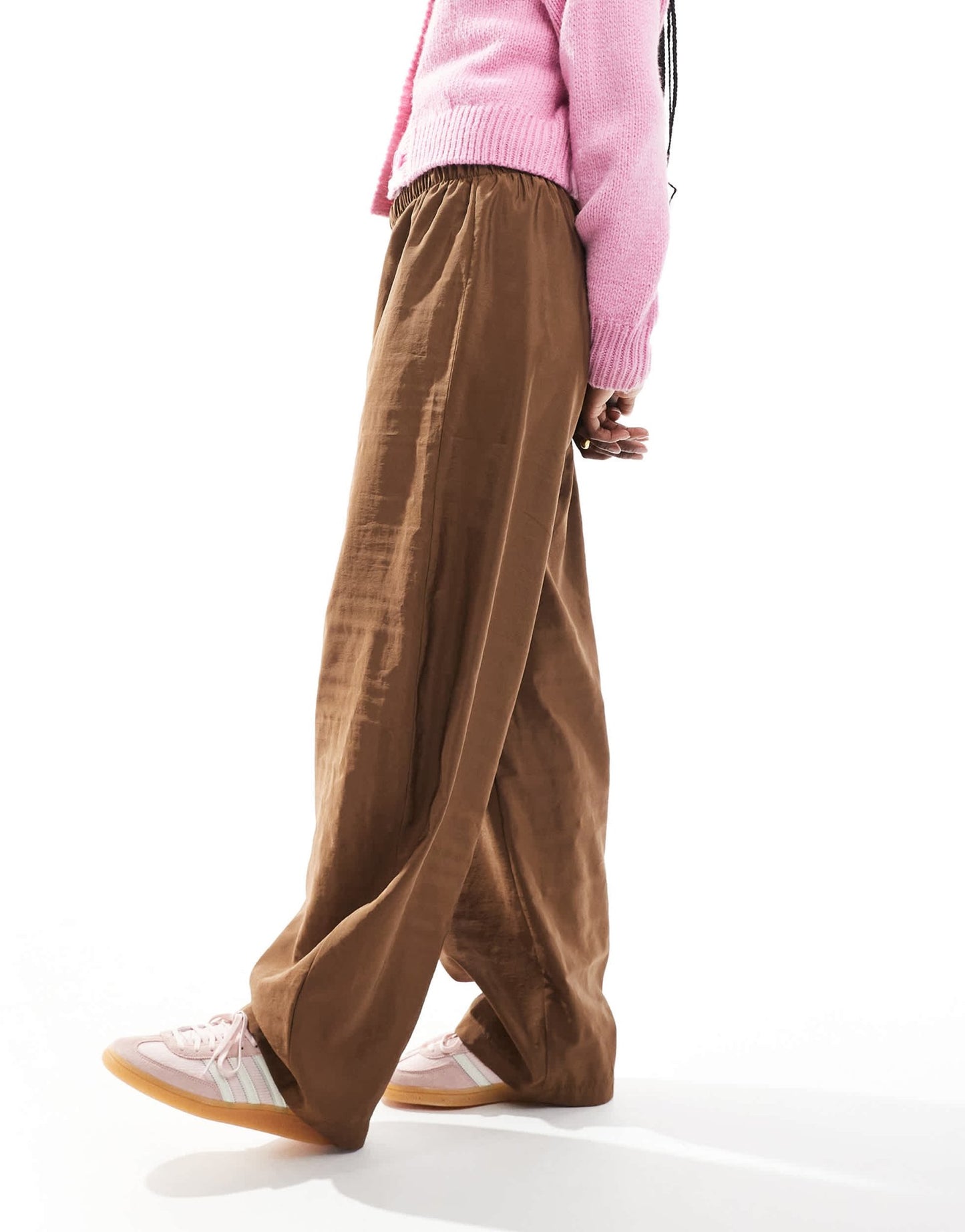 ASOS DESIGN pull on balloon trouser in chocolate - ASOS Sample Sale