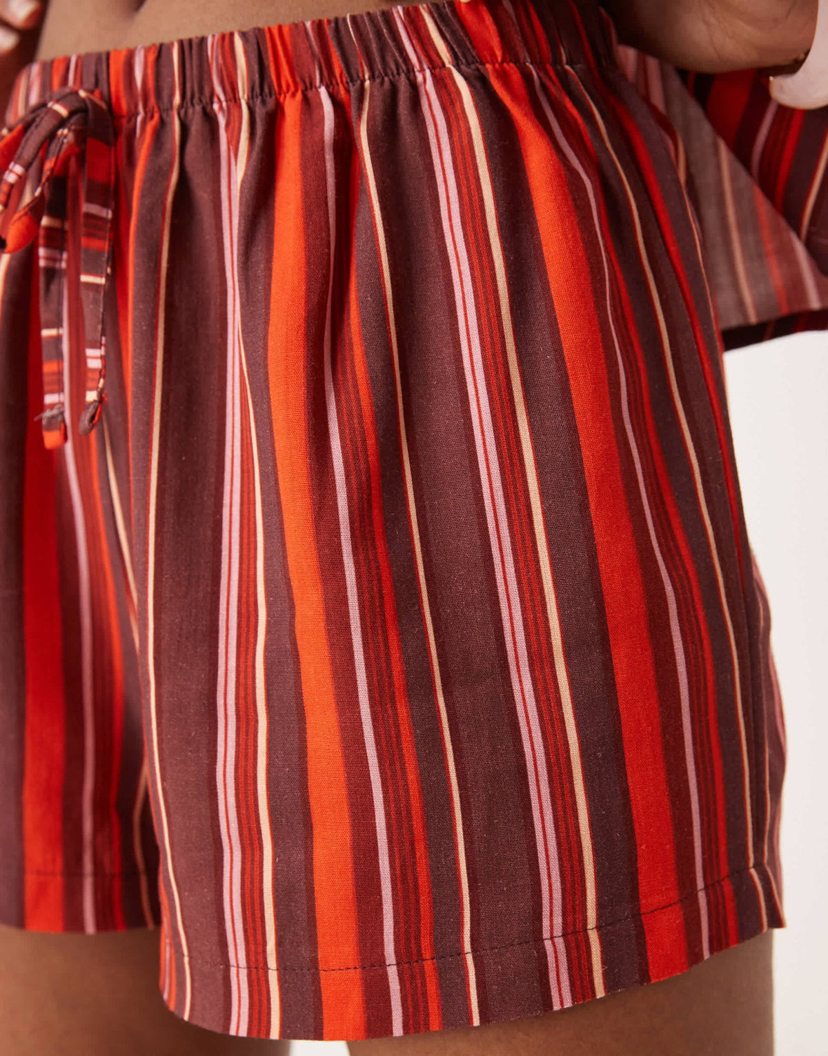 ASOS DESIGN pull on micro short in maroon stripe - ASOS Sample Sale