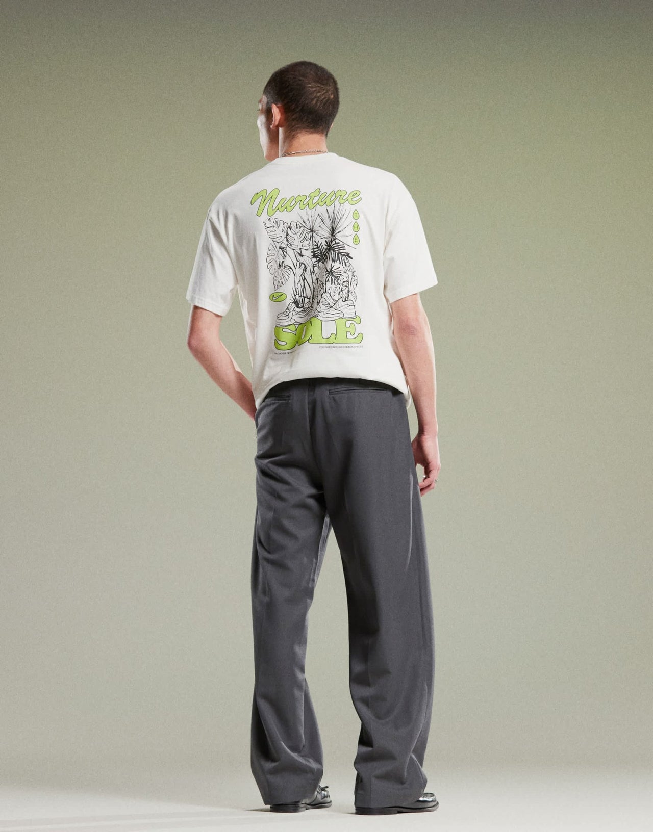 ASOS DESIGN pull on smart wide leg trousers in charcoal - ASOS Sample Sale