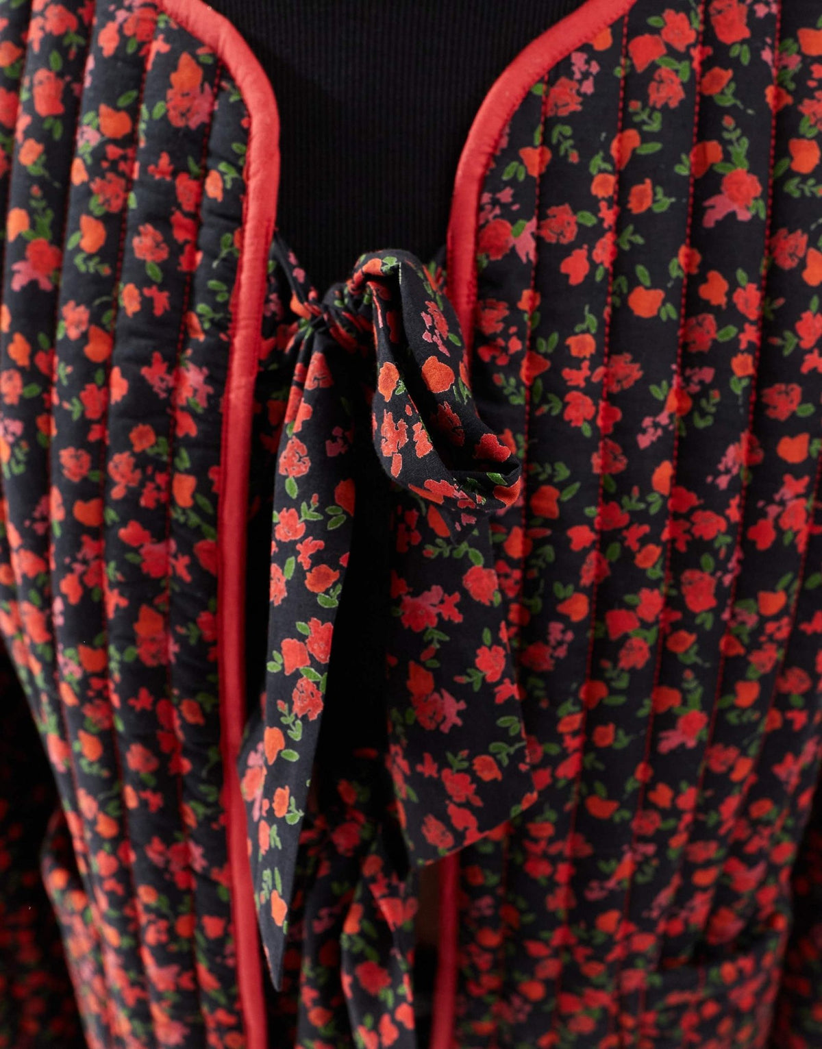 ASOS DESIGN quilted floral jacket in red - ASOS Sample Sale