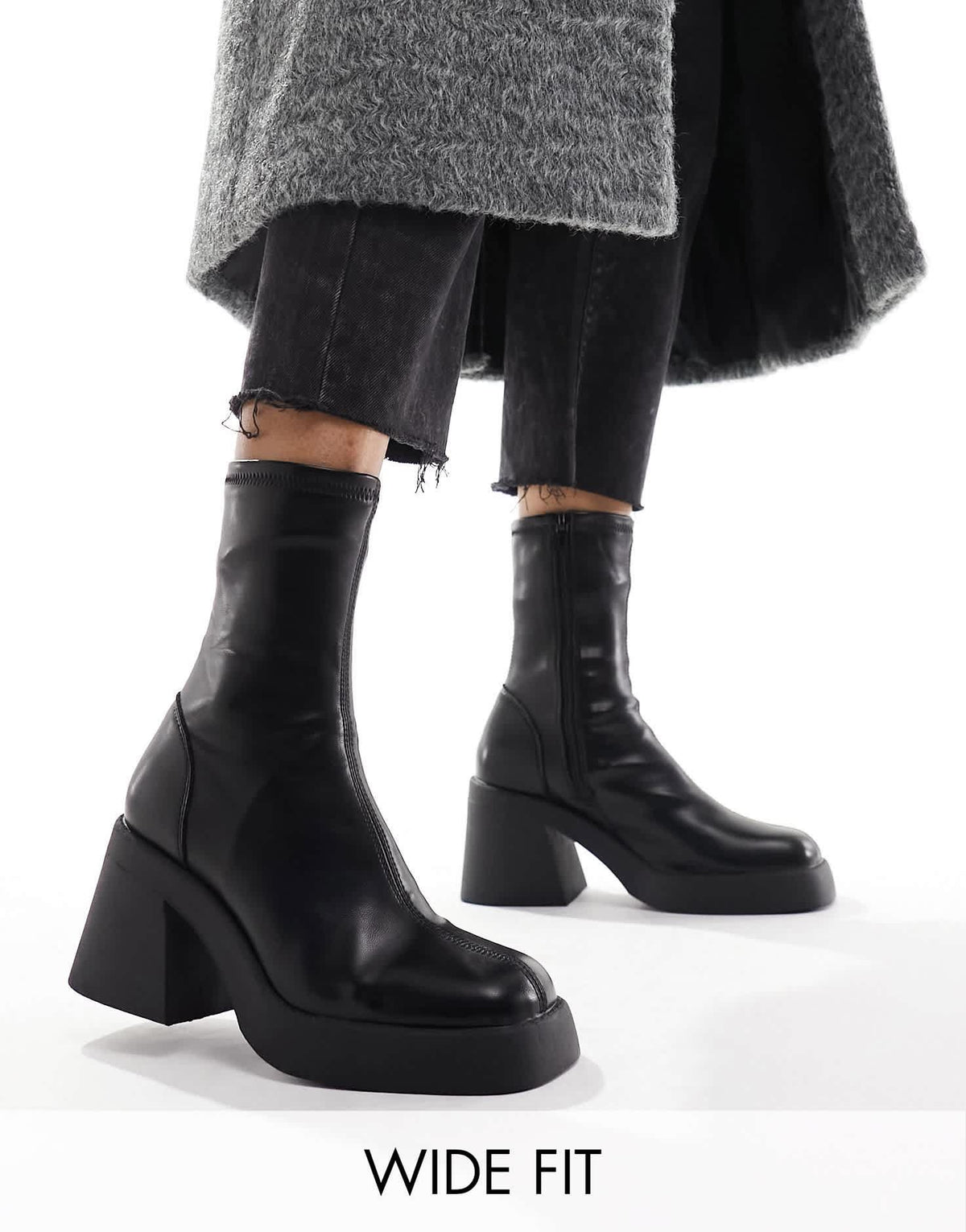 ASOS DESIGN Radiate mid-heel boots in black - ASOS Sample Sale