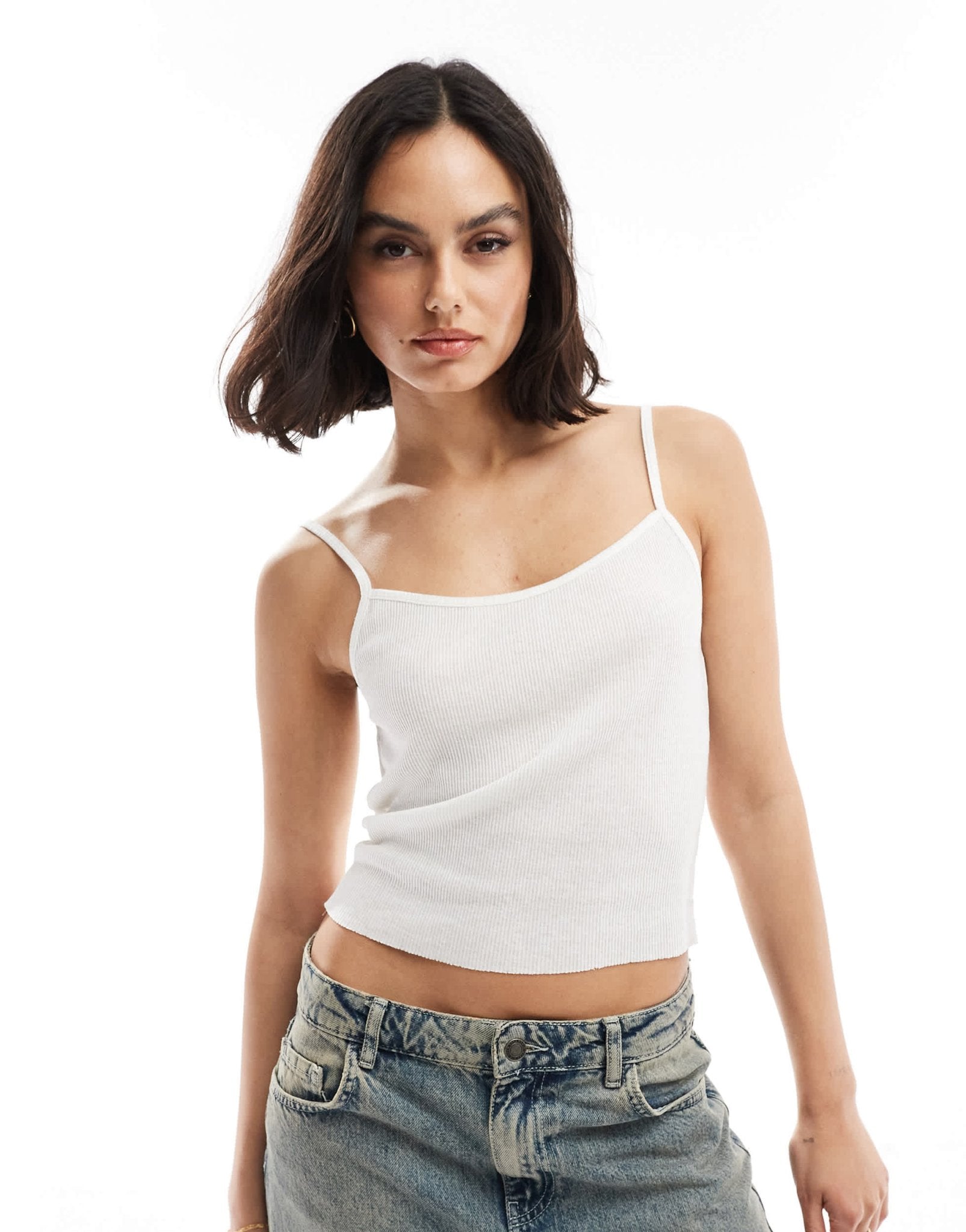 ASOS DESIGN raw edge vest in white - ASOS Sample Sale