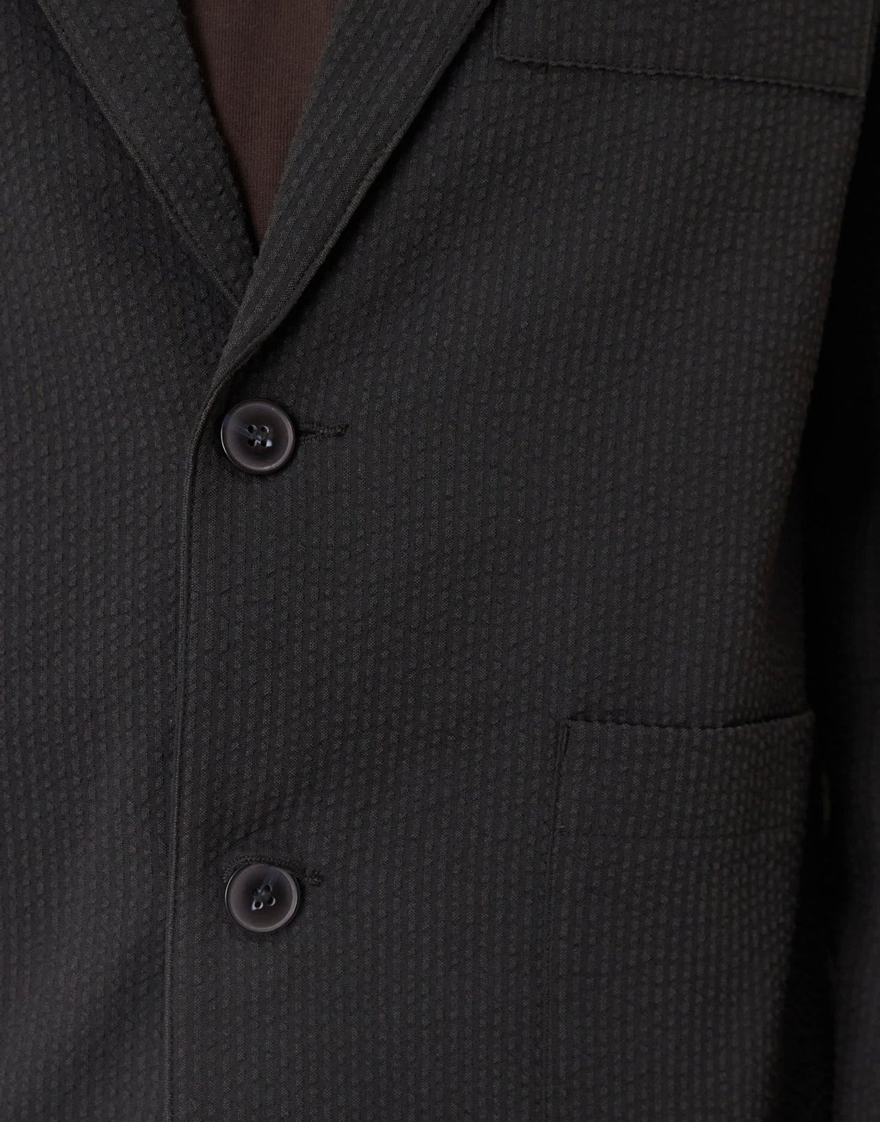 ASOS DESIGN regular suit jacket in black seersucker fabric - ASOS Sample Sale